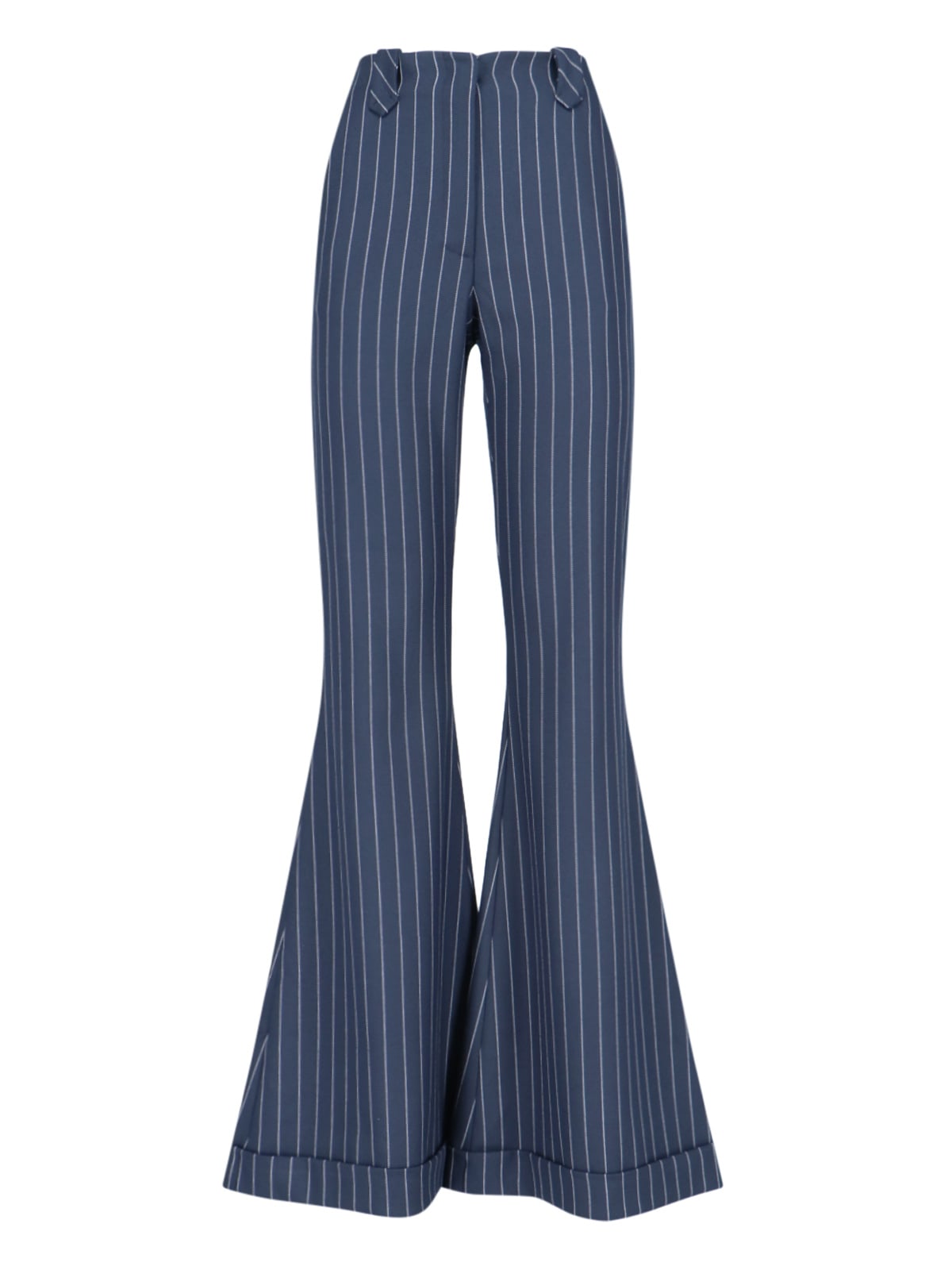 Pinstriped Bootcut Pants