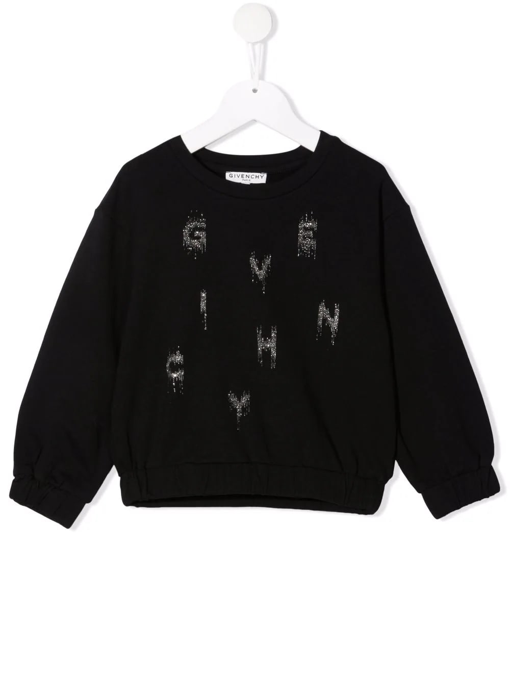 Givenchy Black Kids Sweatshirt With Glitter Logo