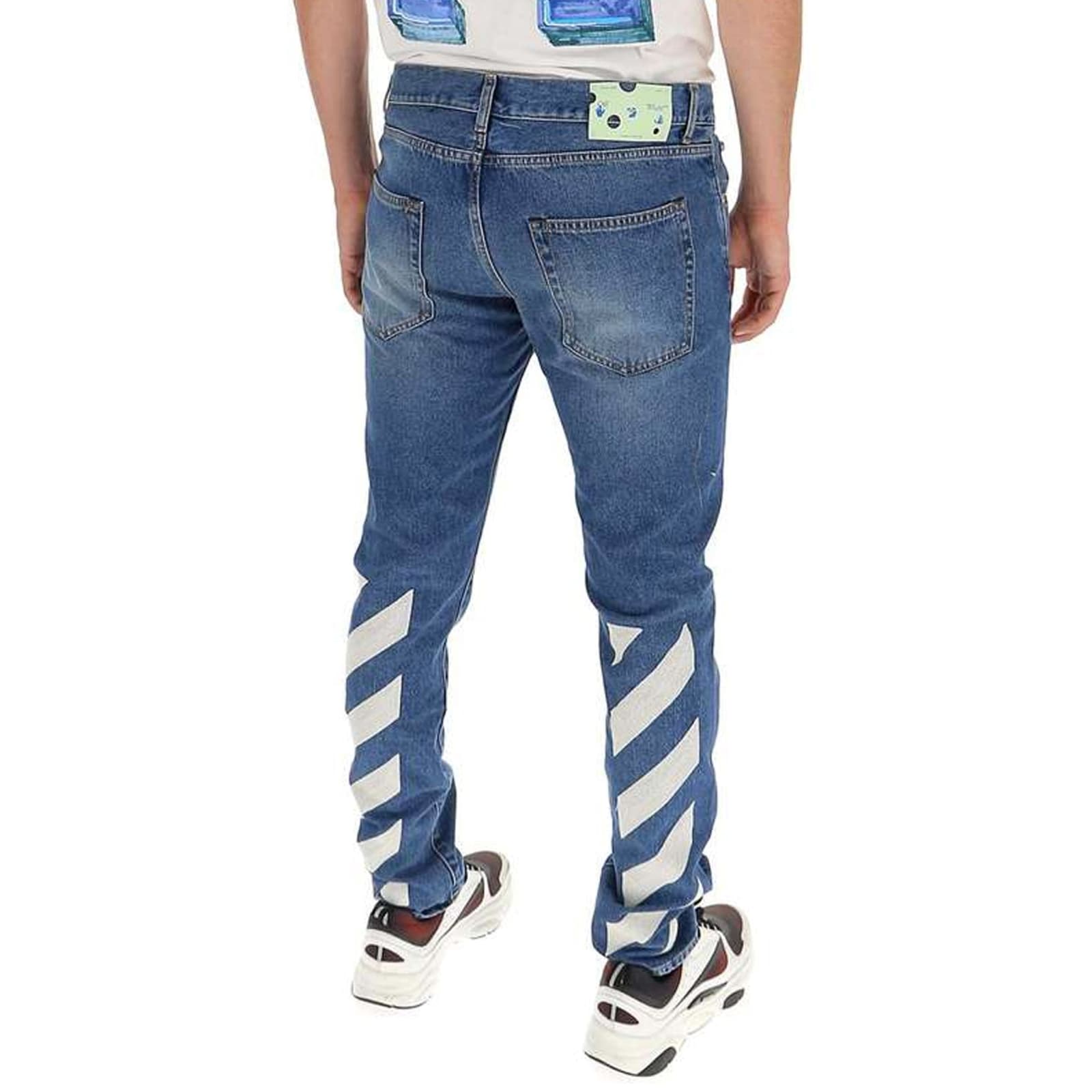 Shop Off-white Denim Jeans In Blue