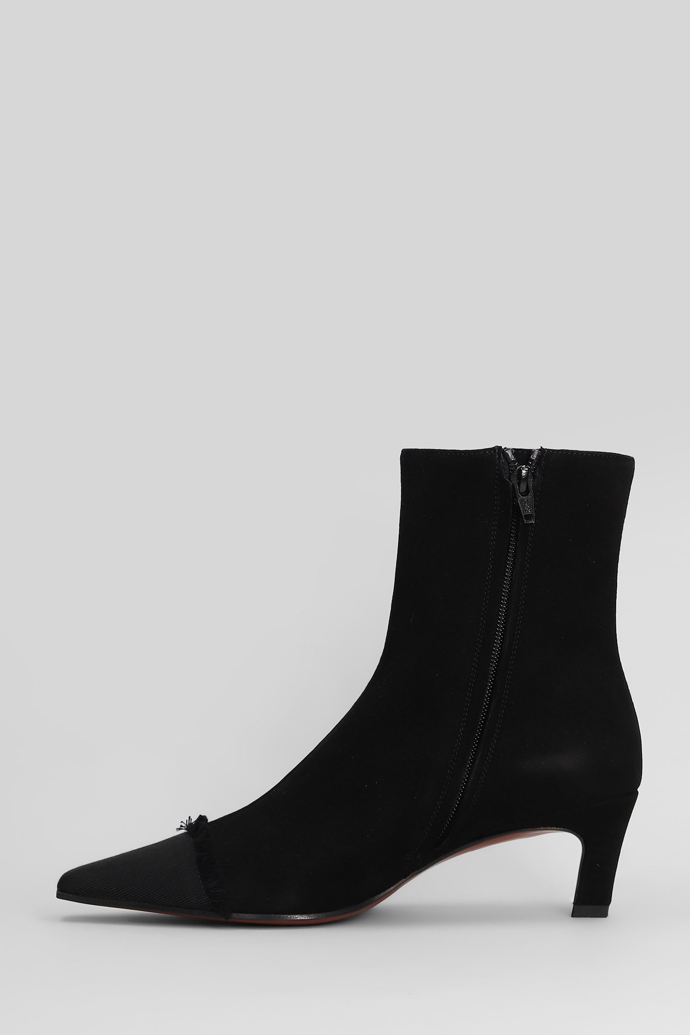 Roberto Festa Evari High Heels Ankle Boots In Black Suede In Black
