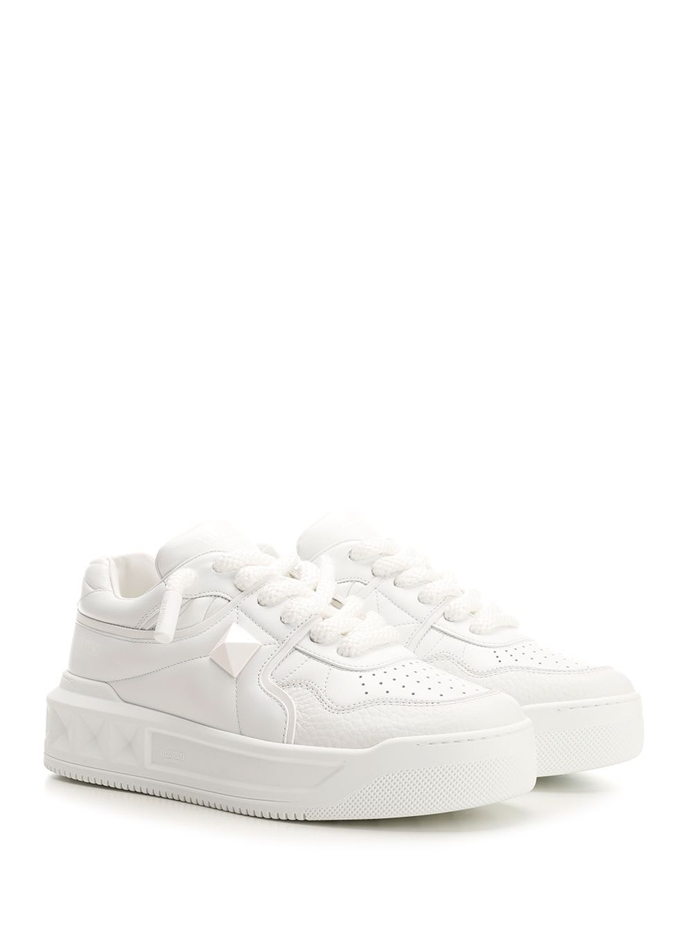 Shop Valentino One Stud Xl Low-top Sneaker In White