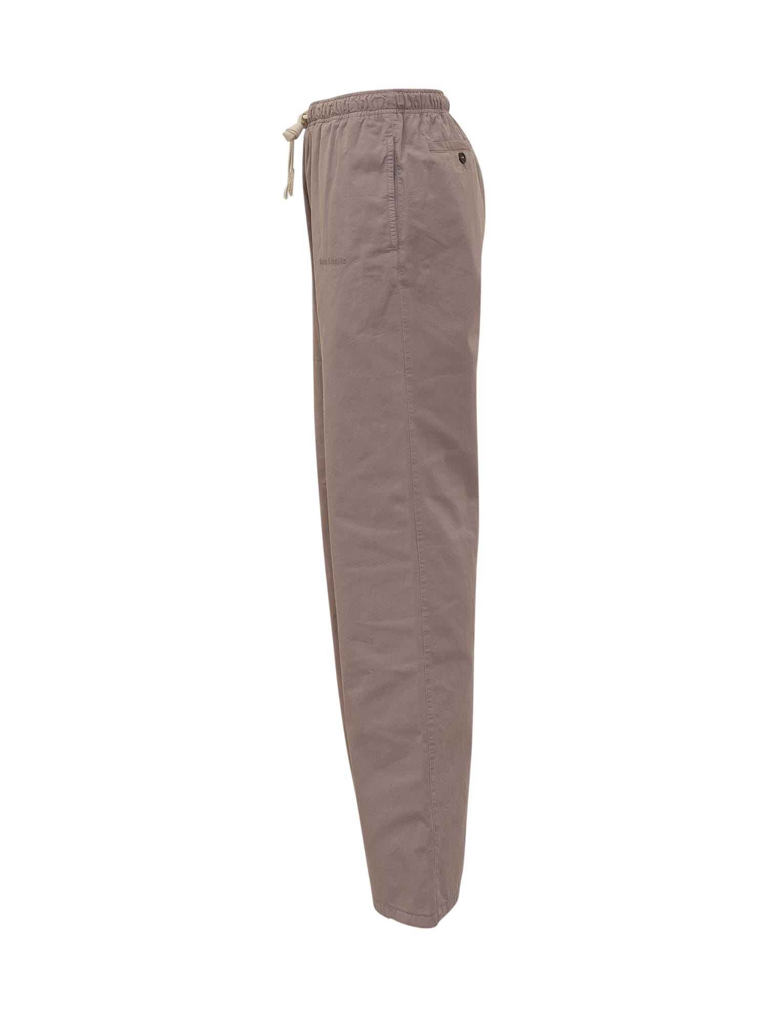 Shop Palm Angels Travel Pants With Logo In Lilac