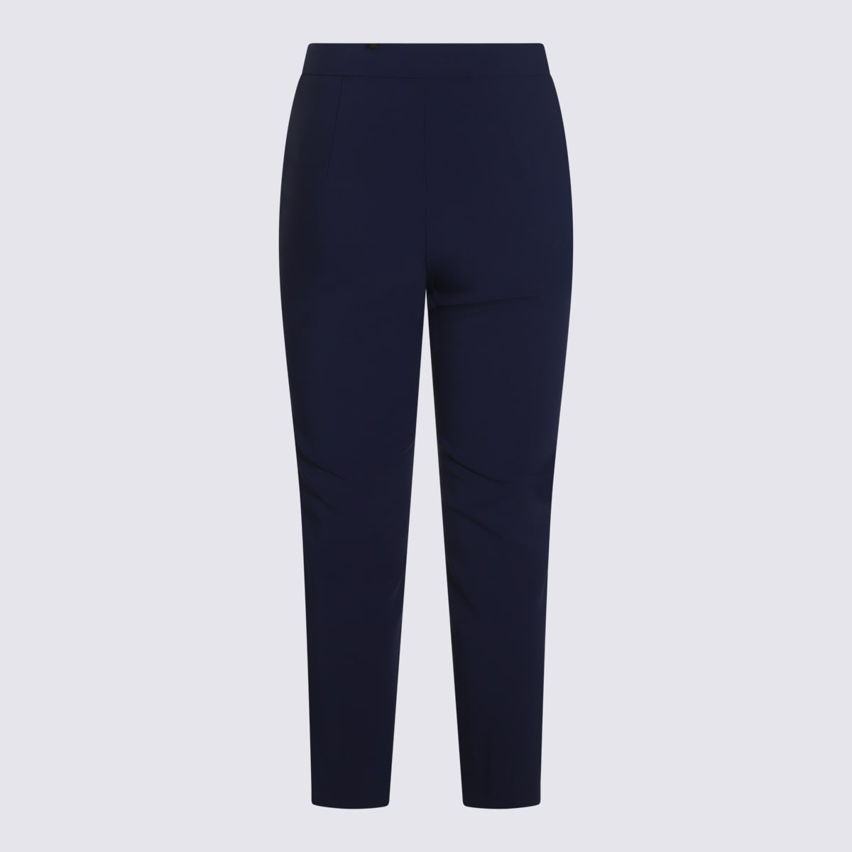 Shop Elisabetta Franchi Navy Blue Pants