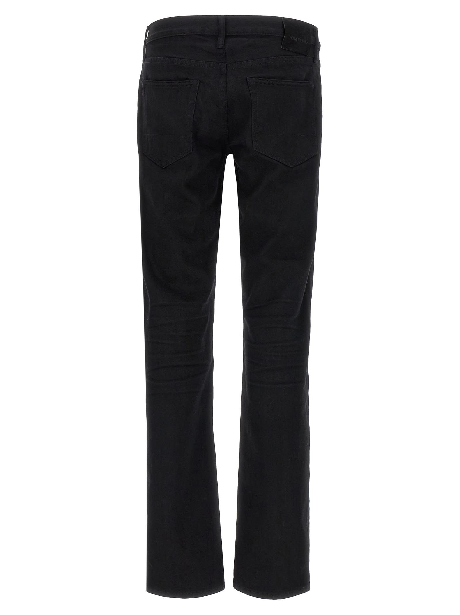 Tom Ford Slim Denim Jeans In Black