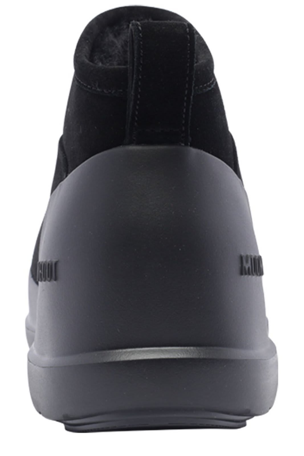 Shop Moon Boot Luna Logo Debossed Slip-on Boots In Black