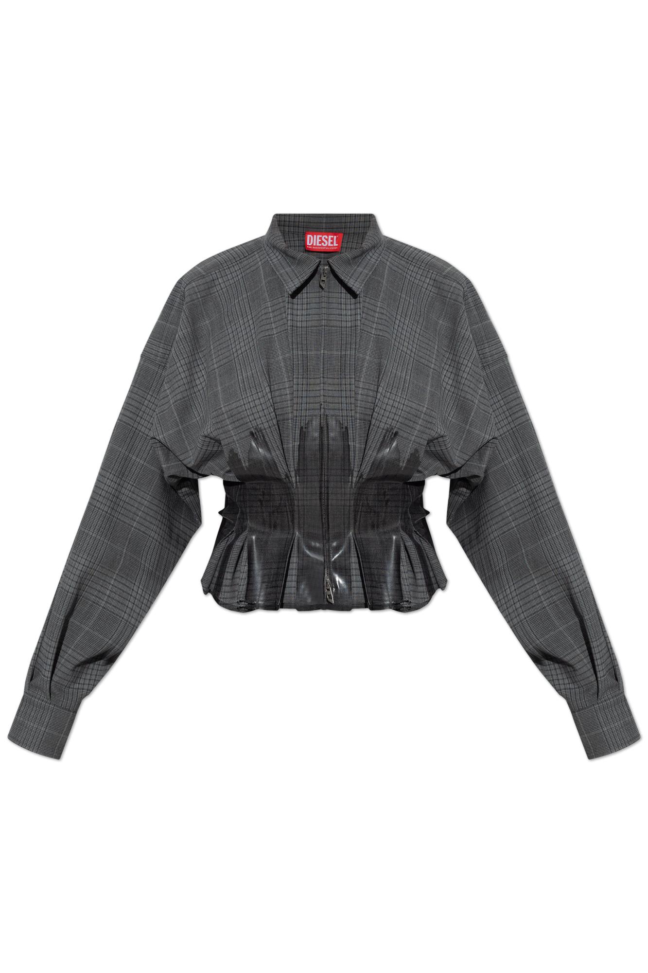 Diesel Camicia C-anbu In Misto Poliestere Stretch Ricamato Donna