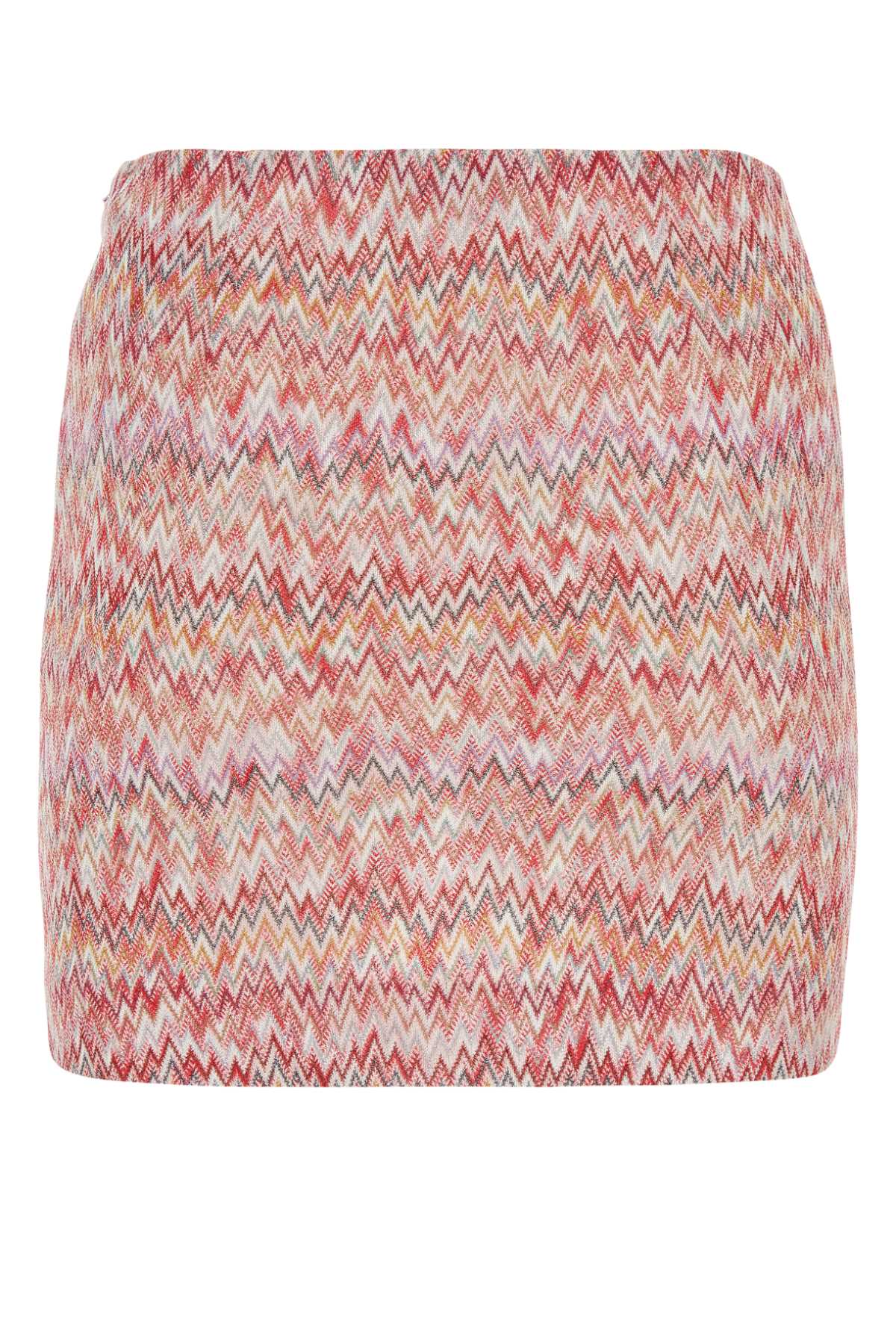 Shop Missoni Embroidered Viscose Blend Mini Skirt In Multipink