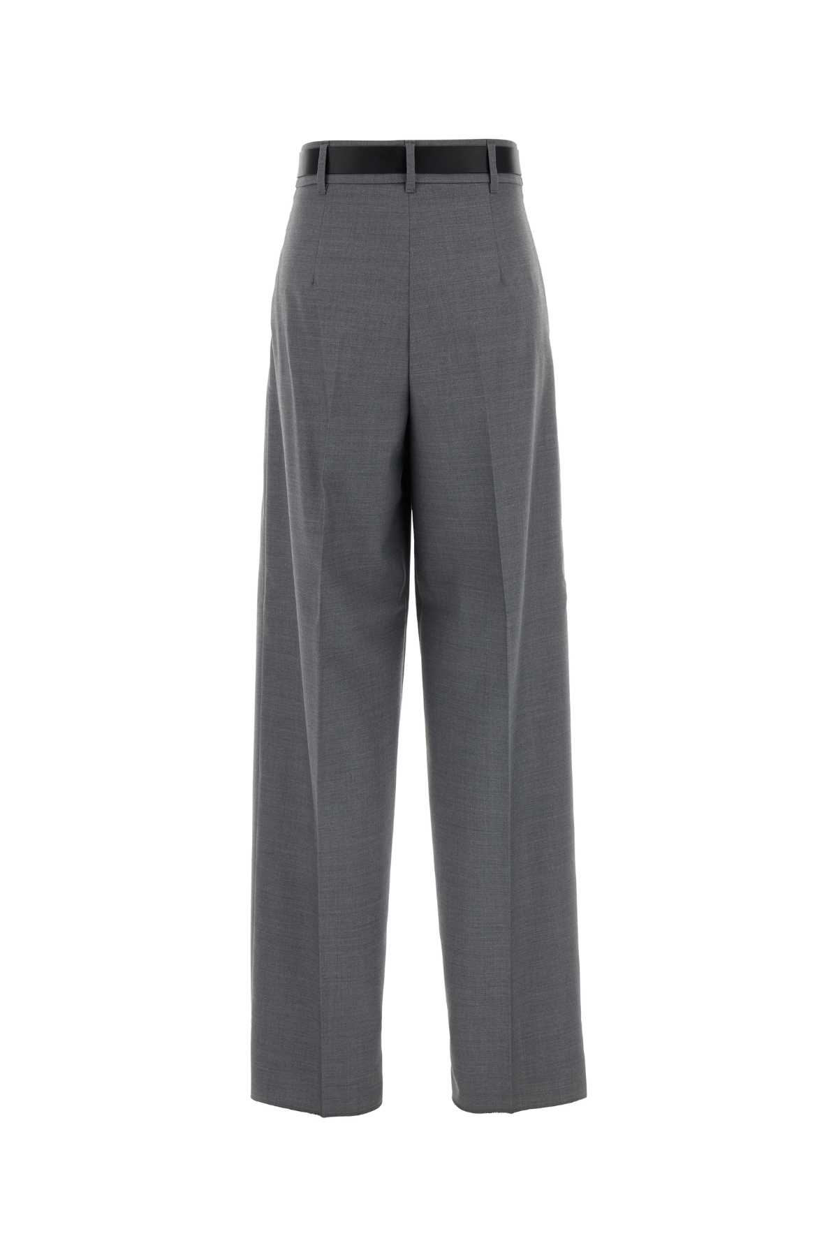 Shop Max Mara Grey Gabardine Juanita Pant In Grigiomelange