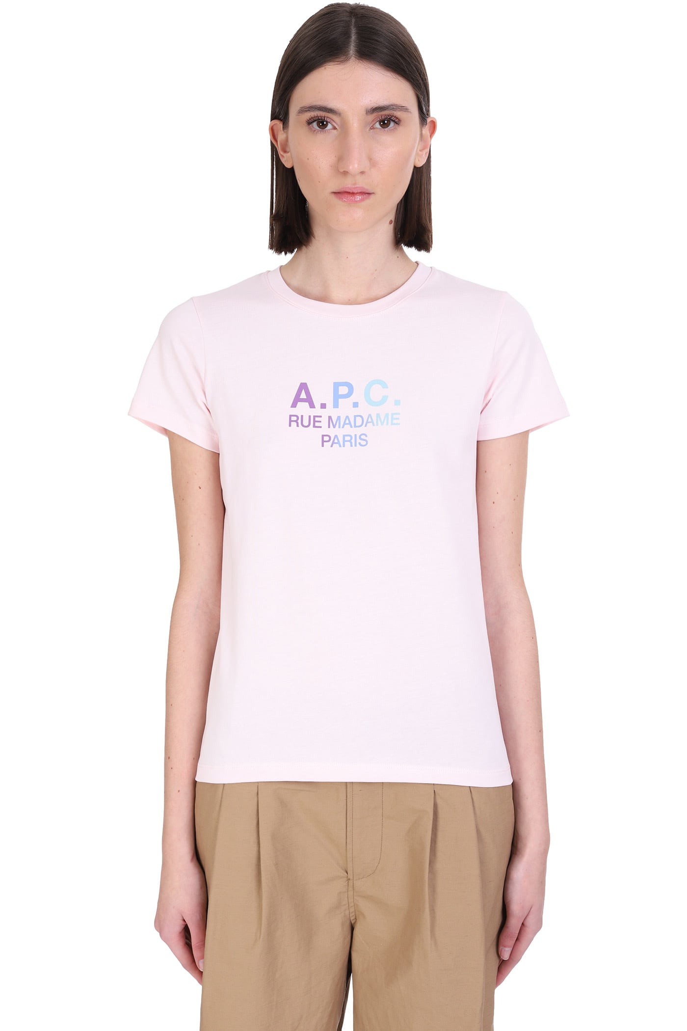 A.P.C. Jenny T-shirt In Rose-pink Cotton