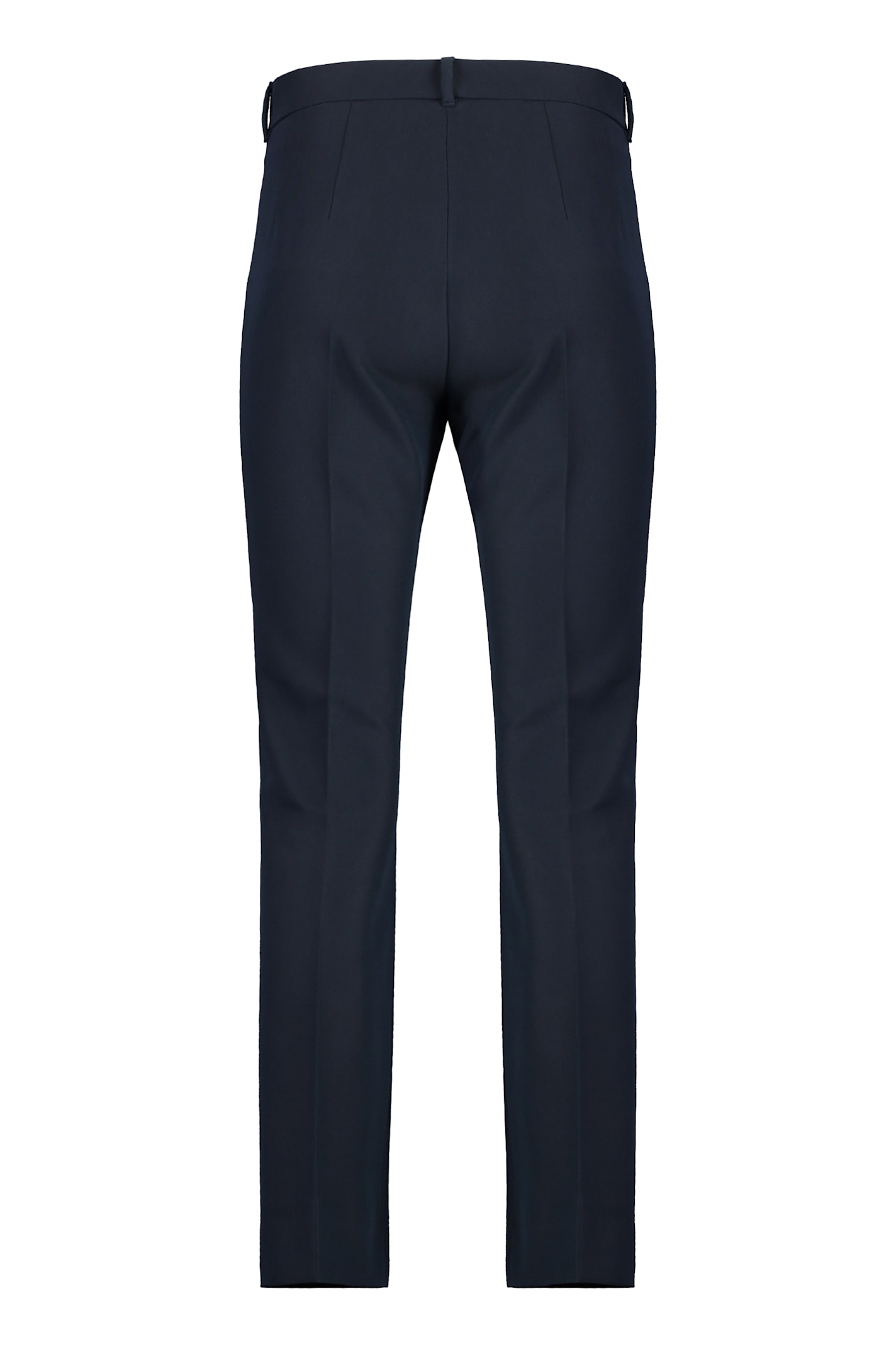 's Max Mara Womens Midnightblue Umanita Twill-texture Straight-leg Low-rise Stretch-cotton Blend Trousers In Blue