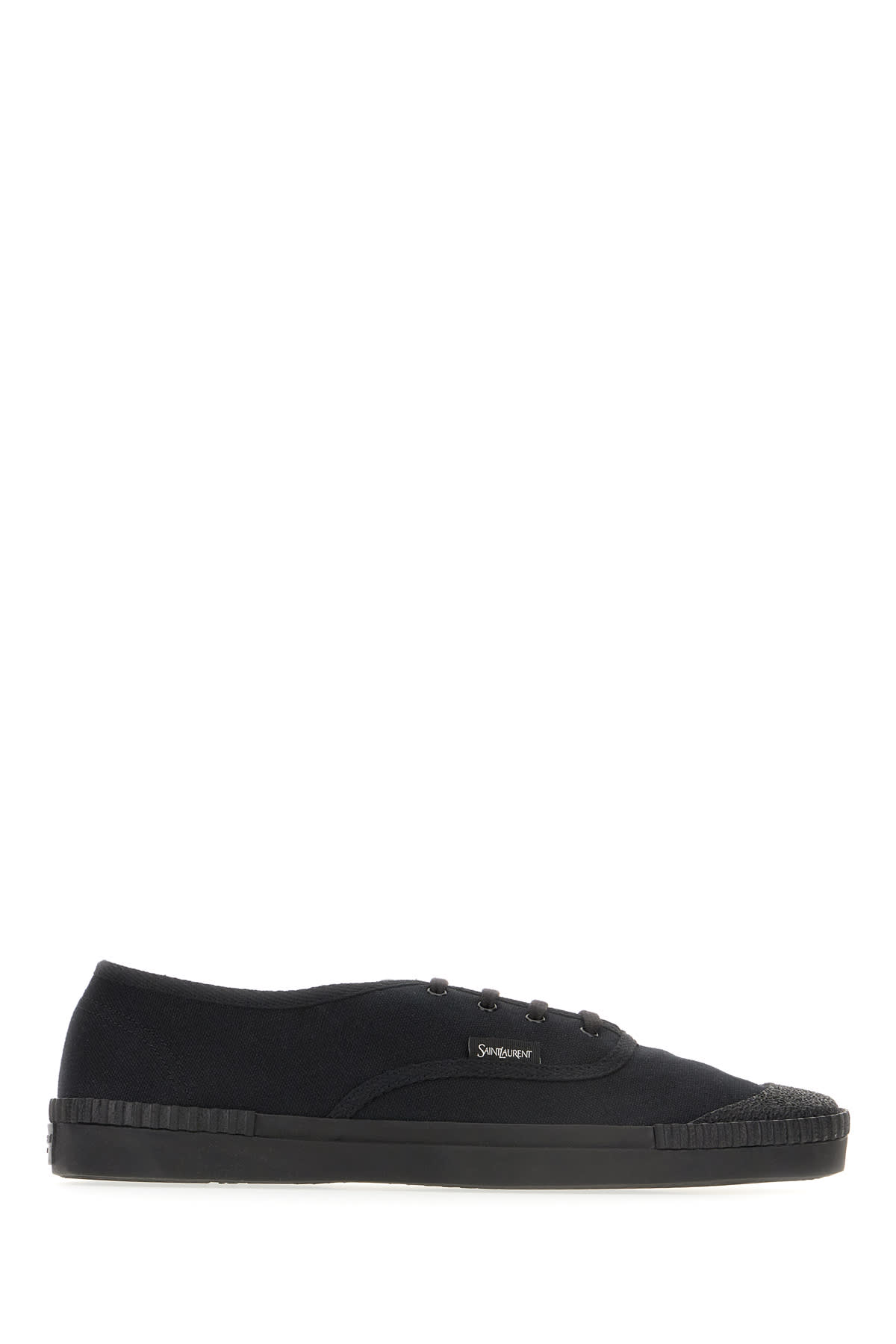 Saint Laurent Black Canvas Wes Sneakers In Nero