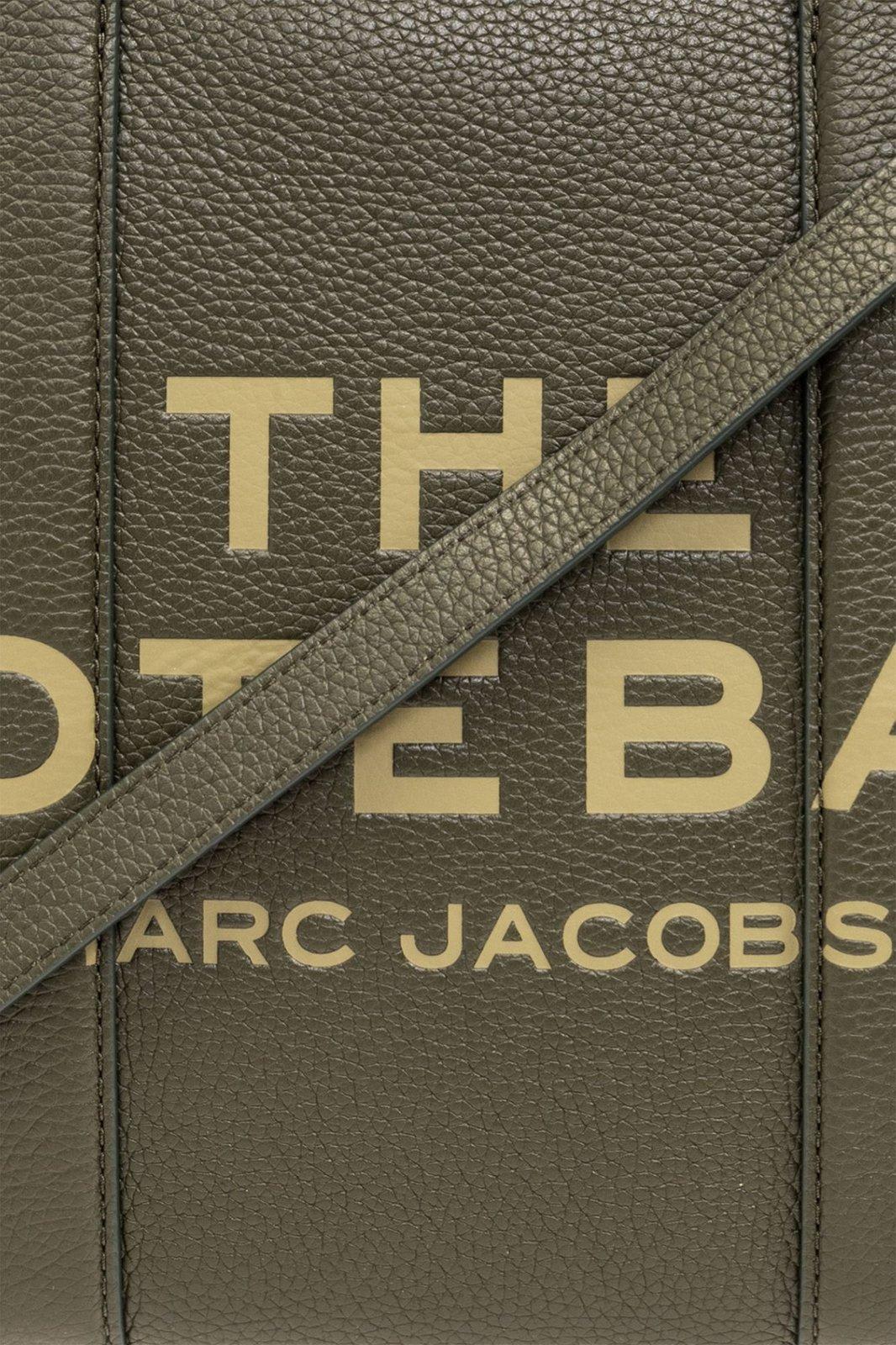 Shop Marc Jacobs Logo-embossed Medium Tote Bag In Forest