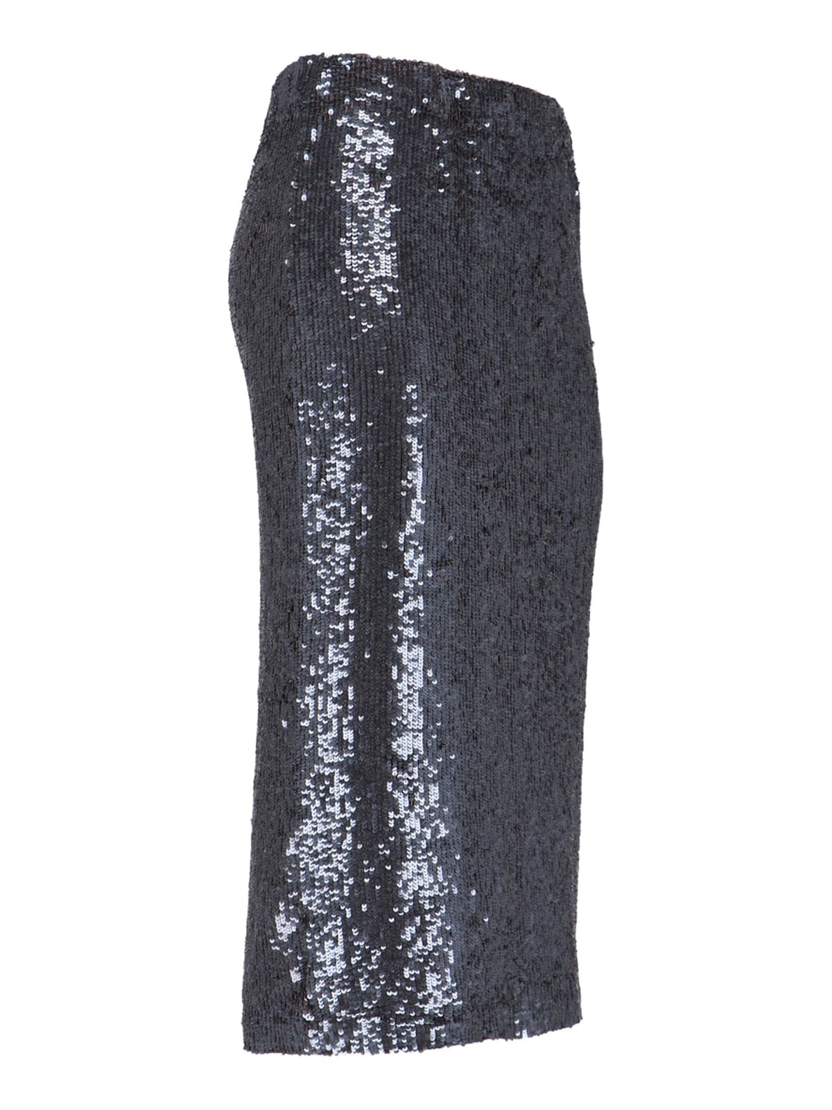 P.a.r.o.s.h Midi Skirt With Sequin Embellishment And Straight Silhouette In Gray