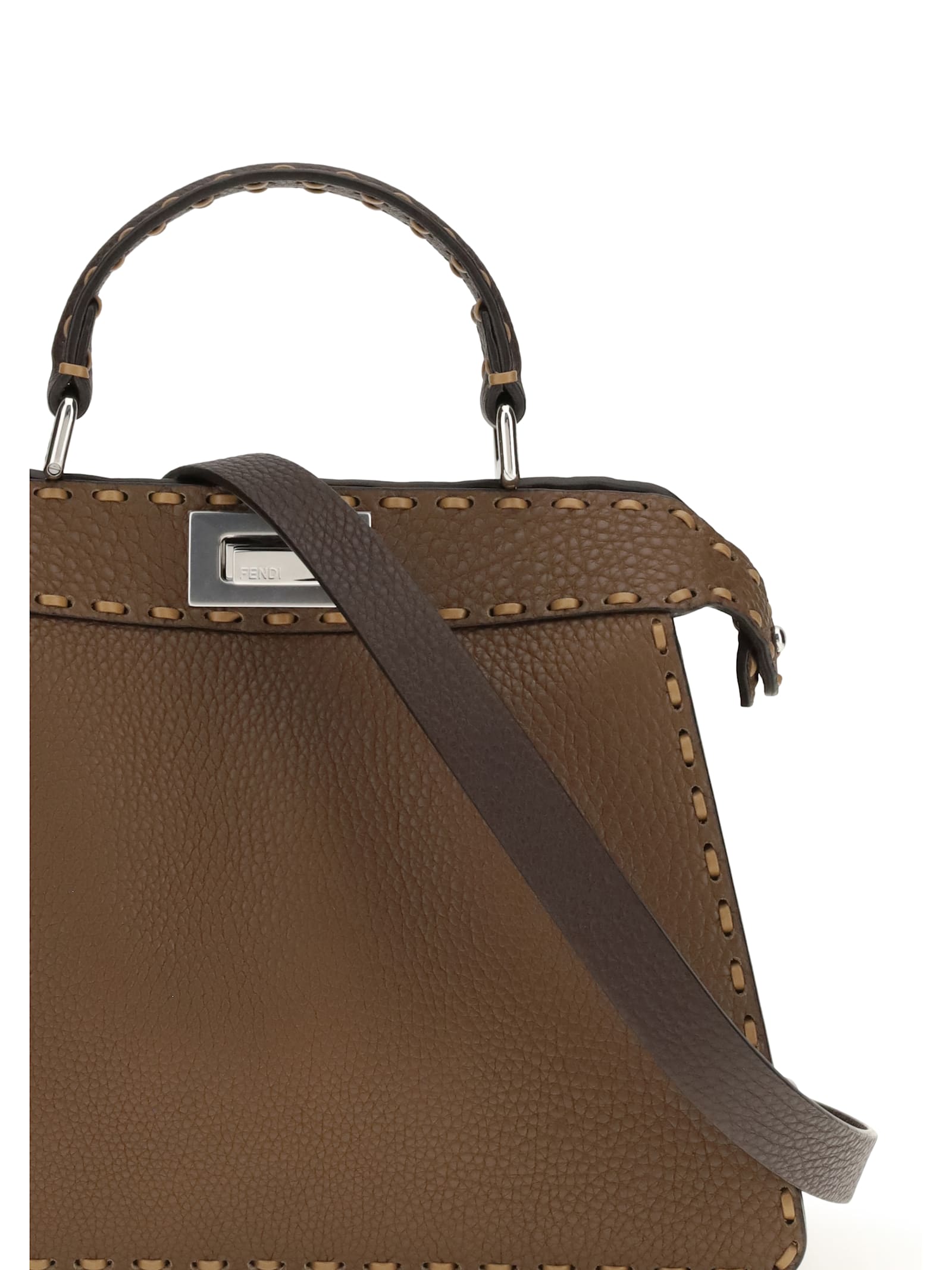 Fendi Peekaboo Iseeu Selleria Macro In Brown