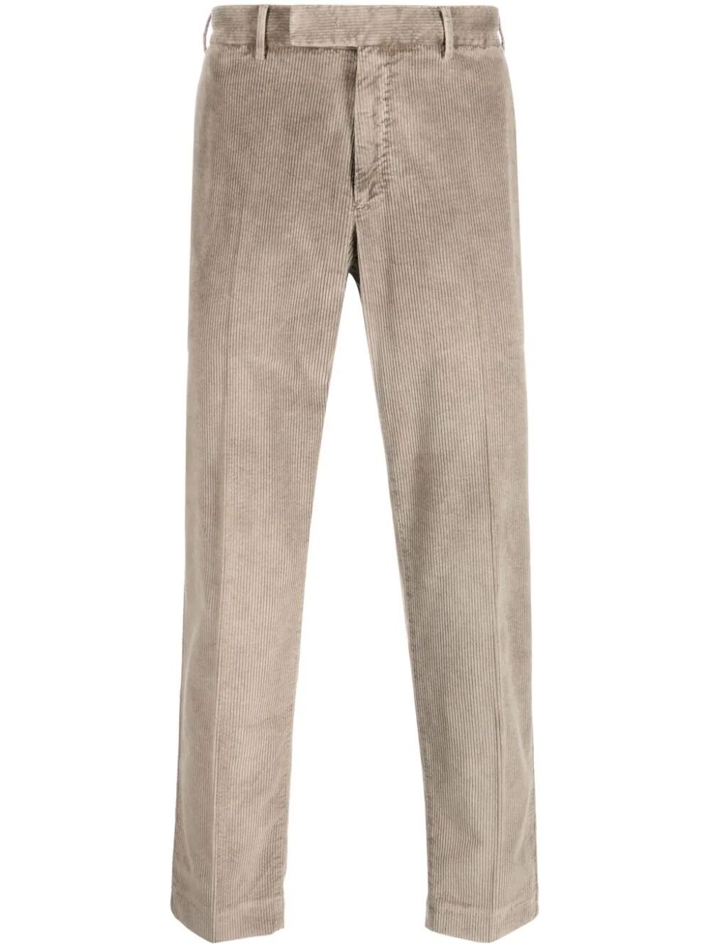 Shop Pt01 Rebel Stretch Velvet Trousers In Pigment Dove Grey