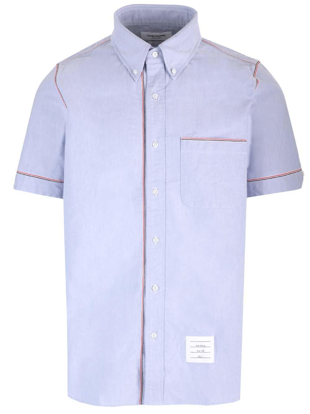 THOM BROWNE RWB DETAILED SHORT-SLEEVED SHIRT