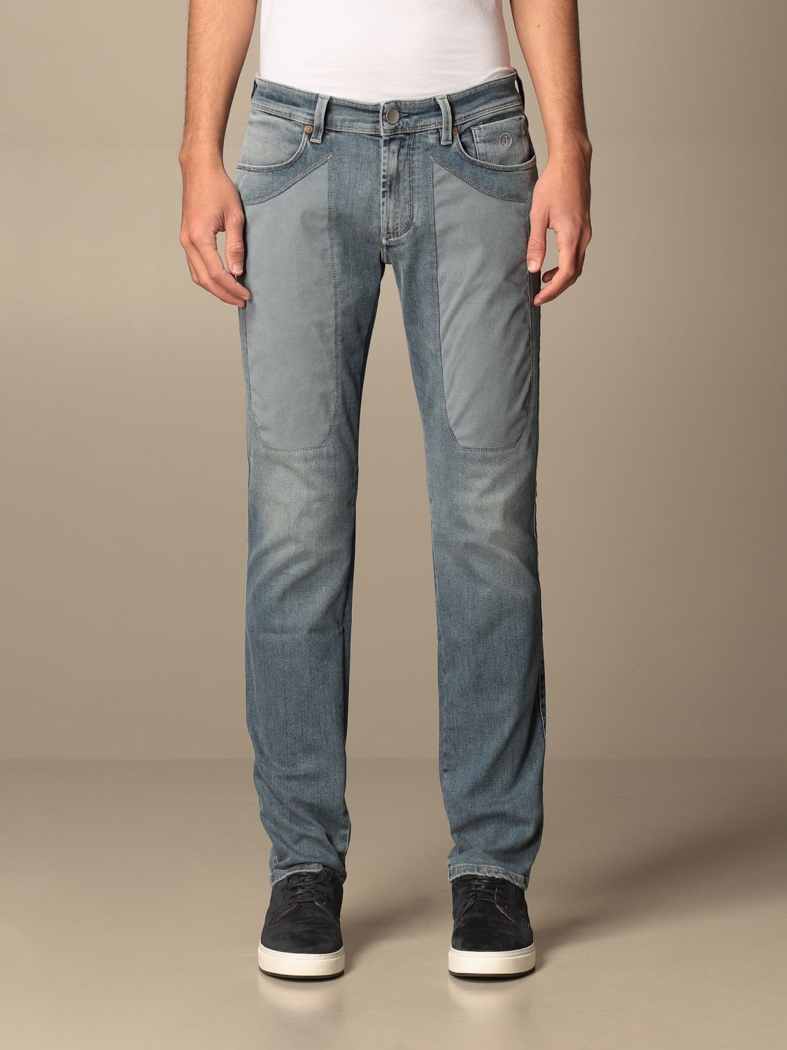 Jeckerson Jeans Jeckerson 5-pocket Jeans With Alcantara Patches
