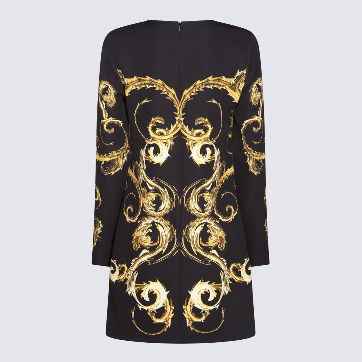 Shop Versace Jeans Couture Black And Gold Dress