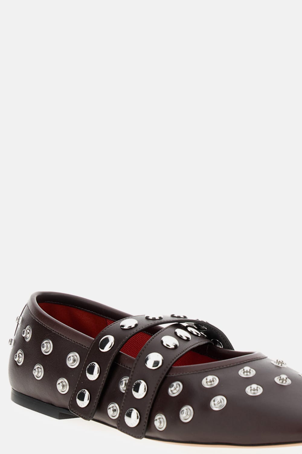 Stella Mccartney Dark Brown Leather Ballet Flats