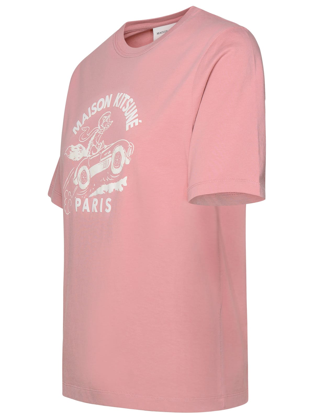 Shop Maison Kitsuné Pink Cotton T-shirt