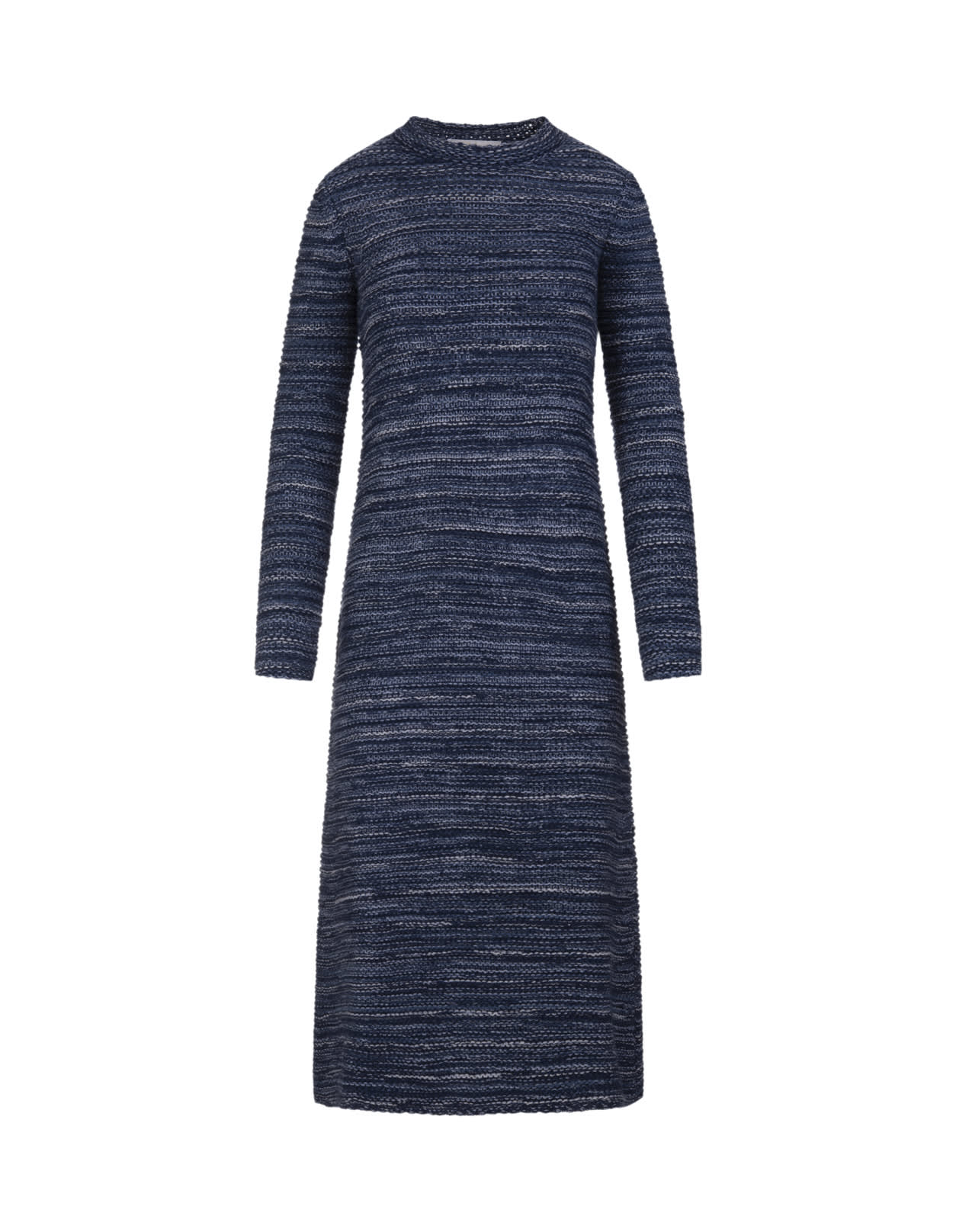 Chloé Long Tight Dress In Blue Cashmere