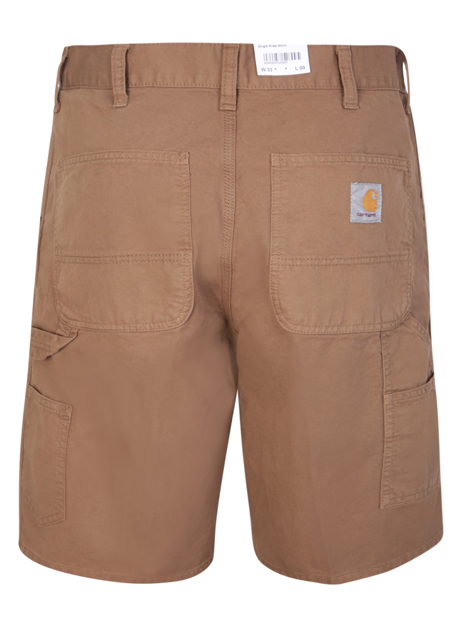 Shop Carhartt Pocket Inset Shorts Camel In Brown