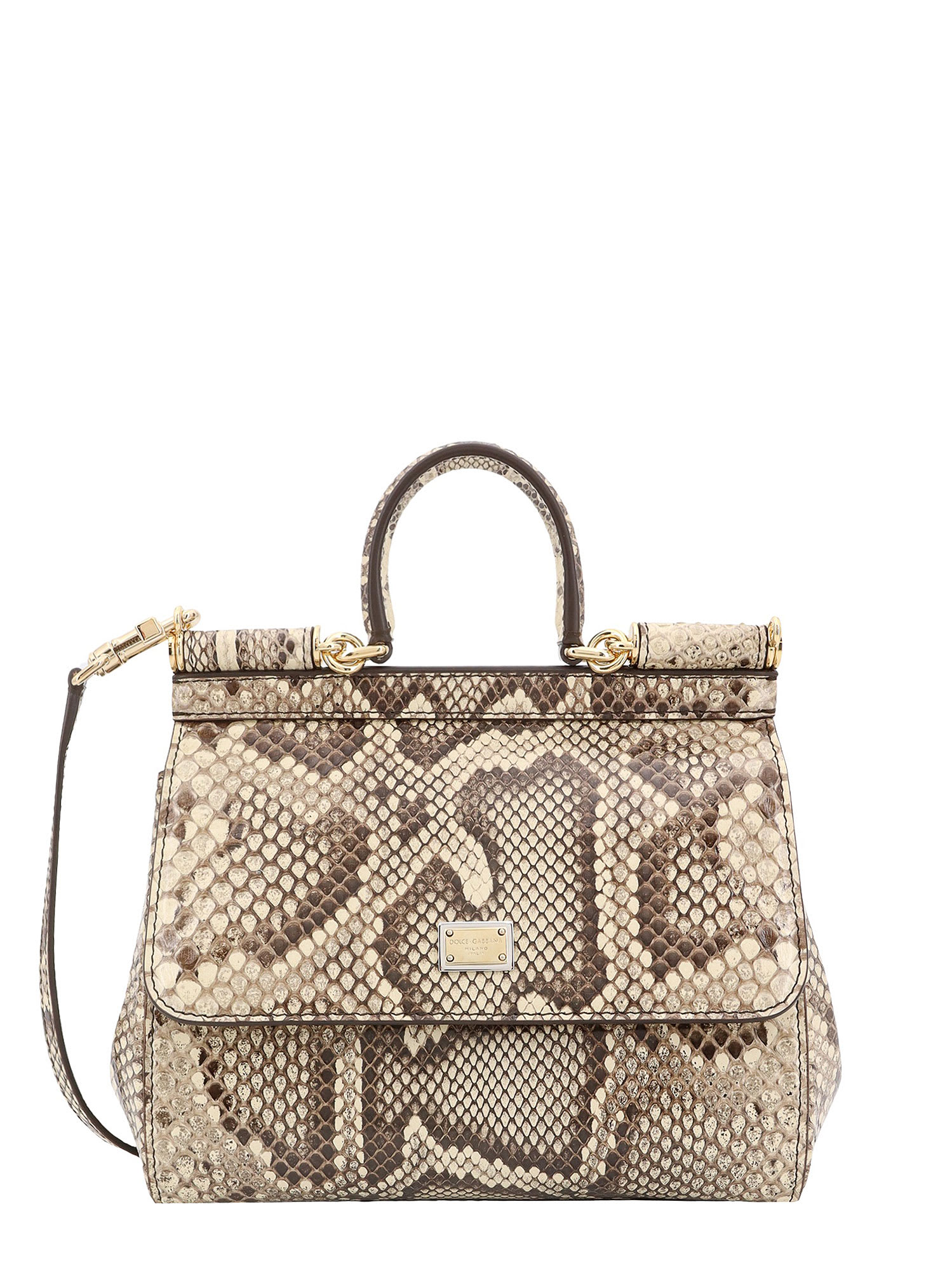 Shop Dolce & Gabbana Sicily Handbag In White