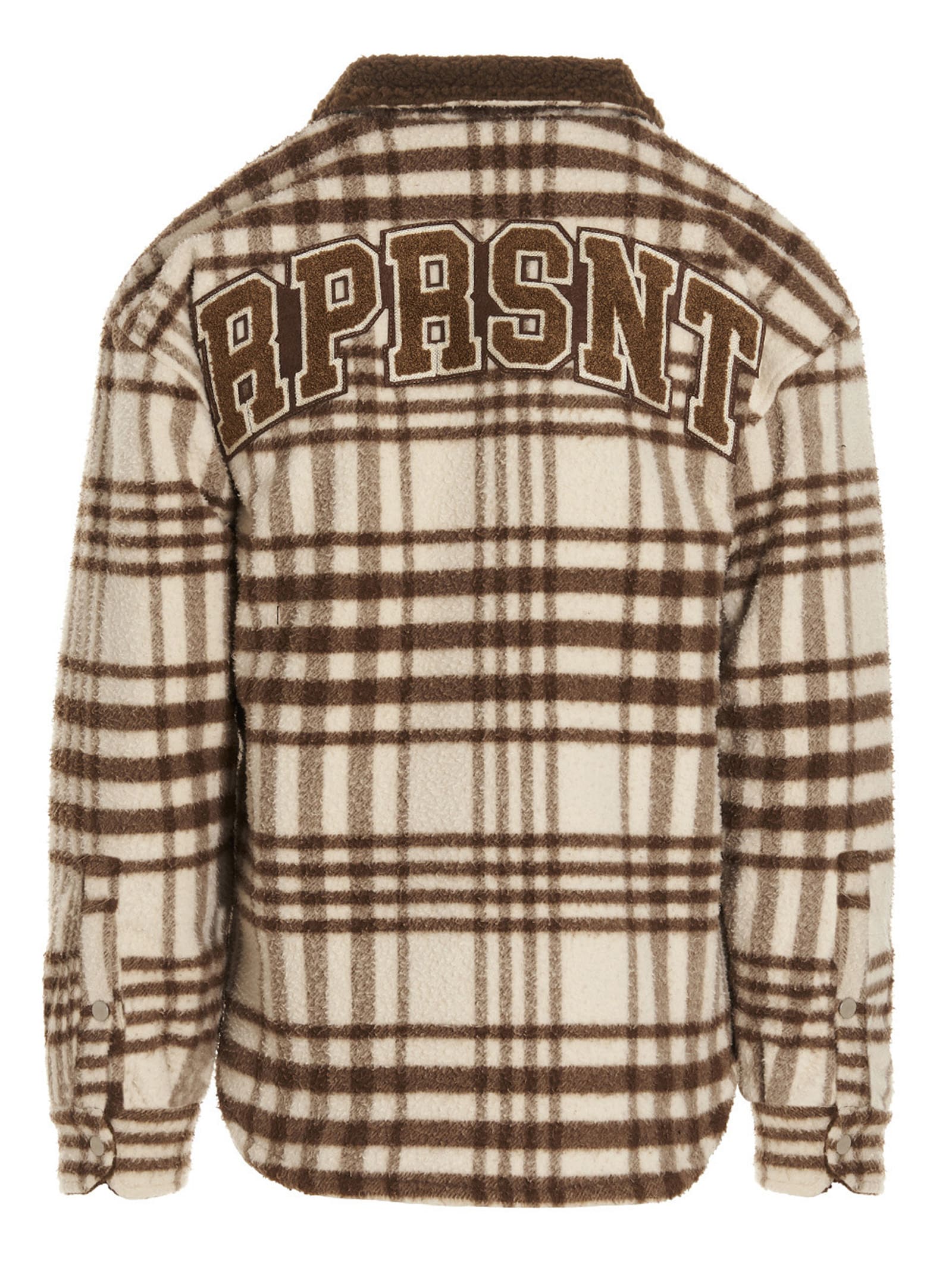 REPRESENT Logo Check Sherpa Jacket