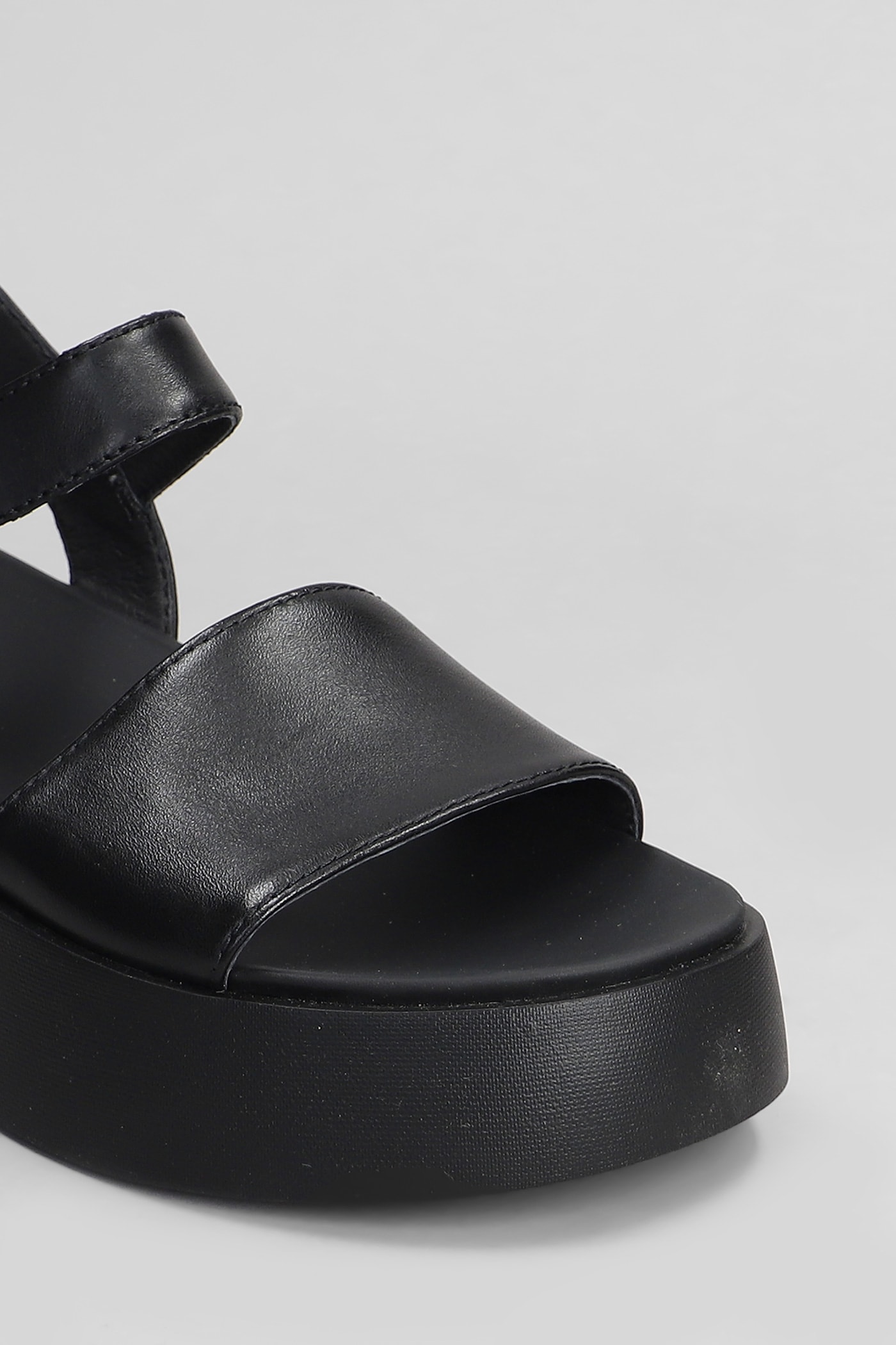 Camper Tasha Sandals In Black Leather