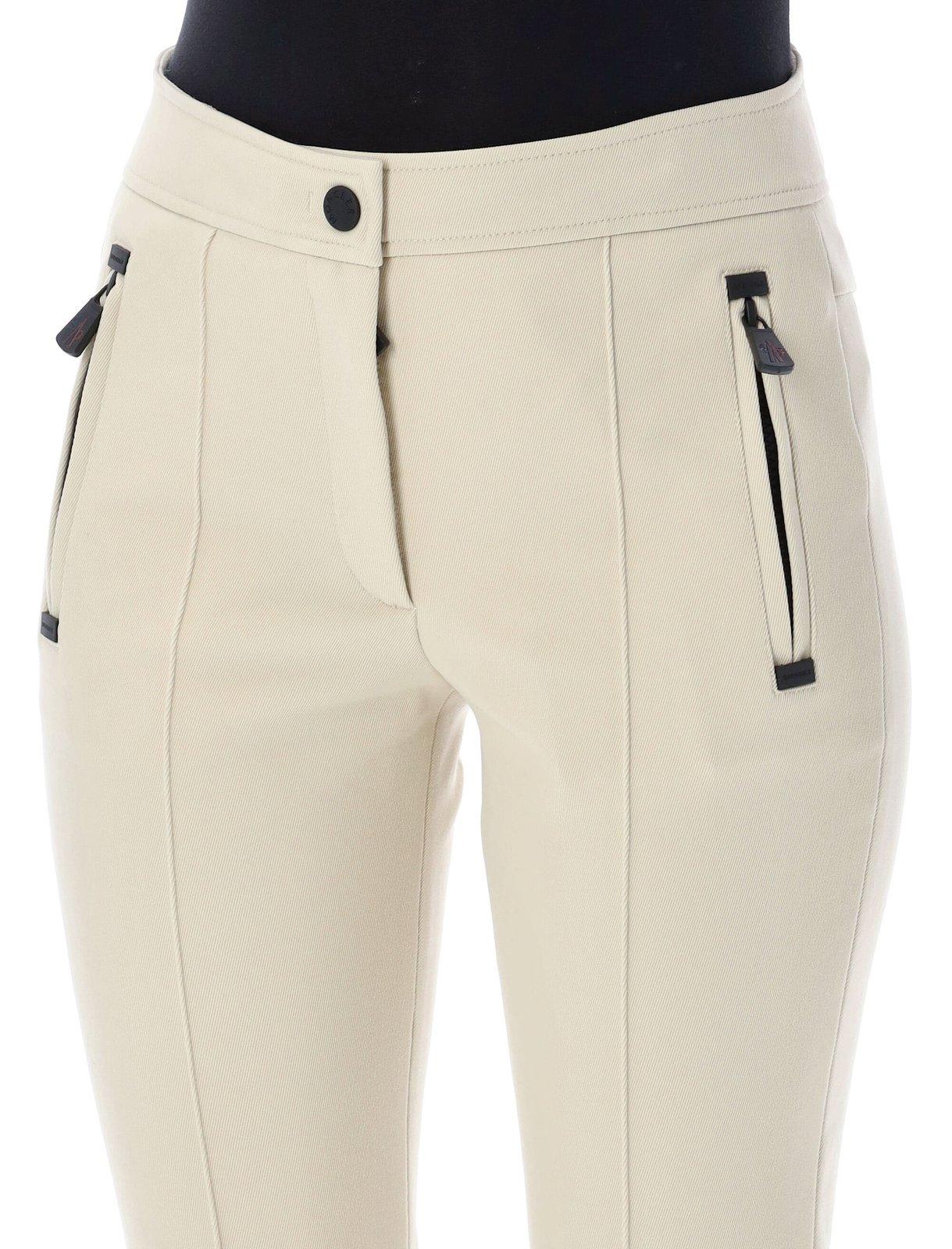 Shop Moncler Twill Trousers In White