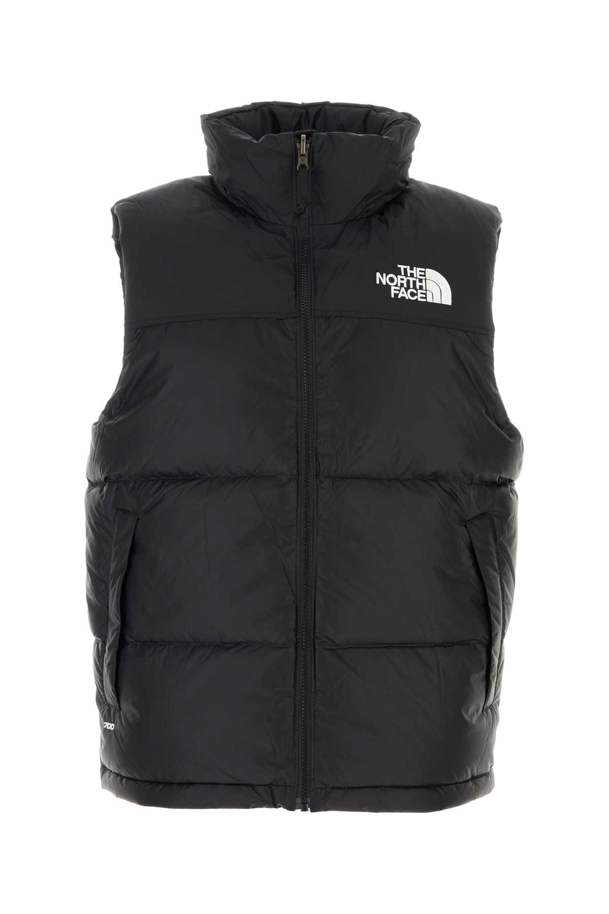 Black Nylon Sleeveless Down Jacket