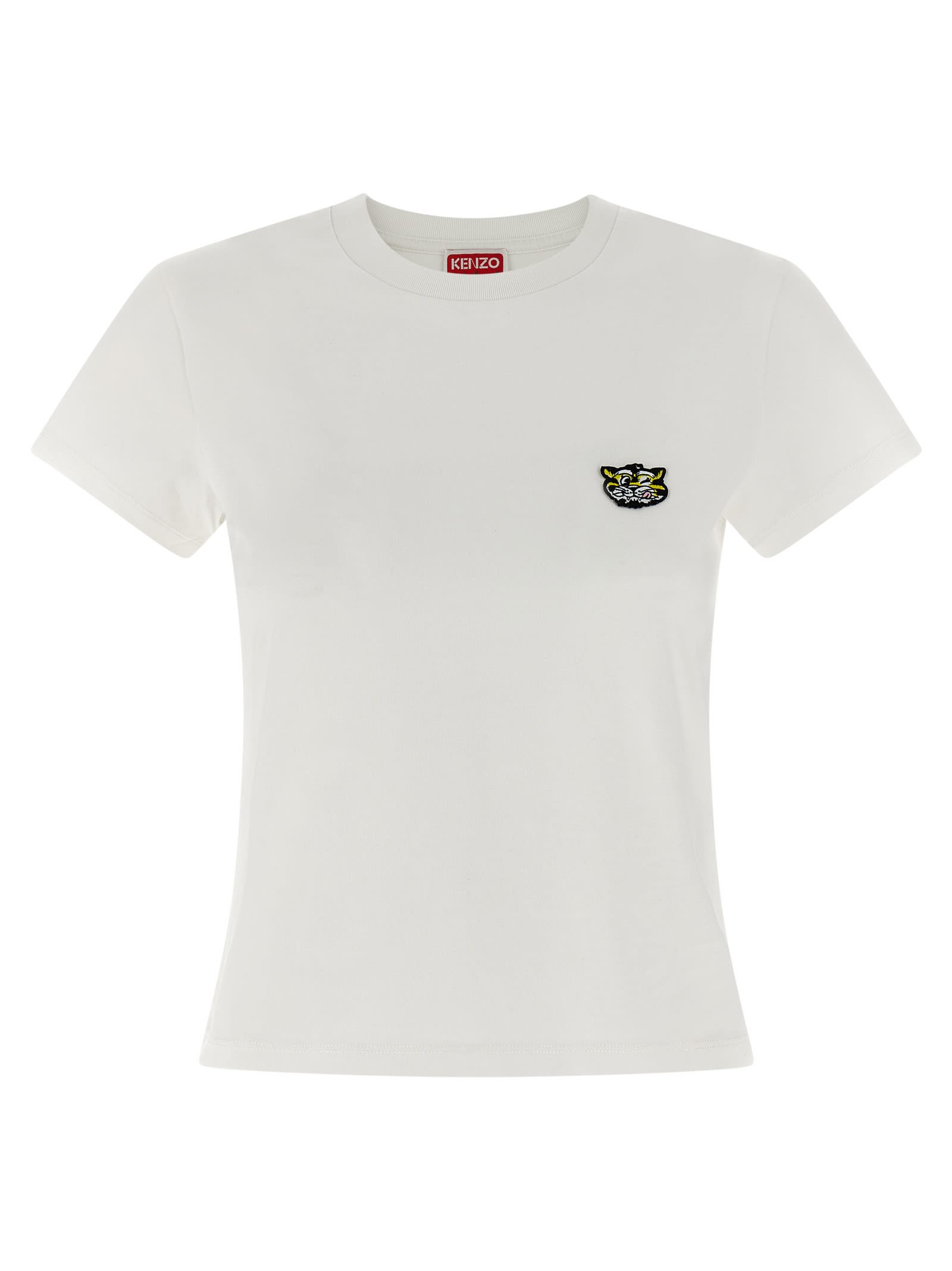 Kenzo Wild Tiger Gots Short Sleeve T Shirt In White