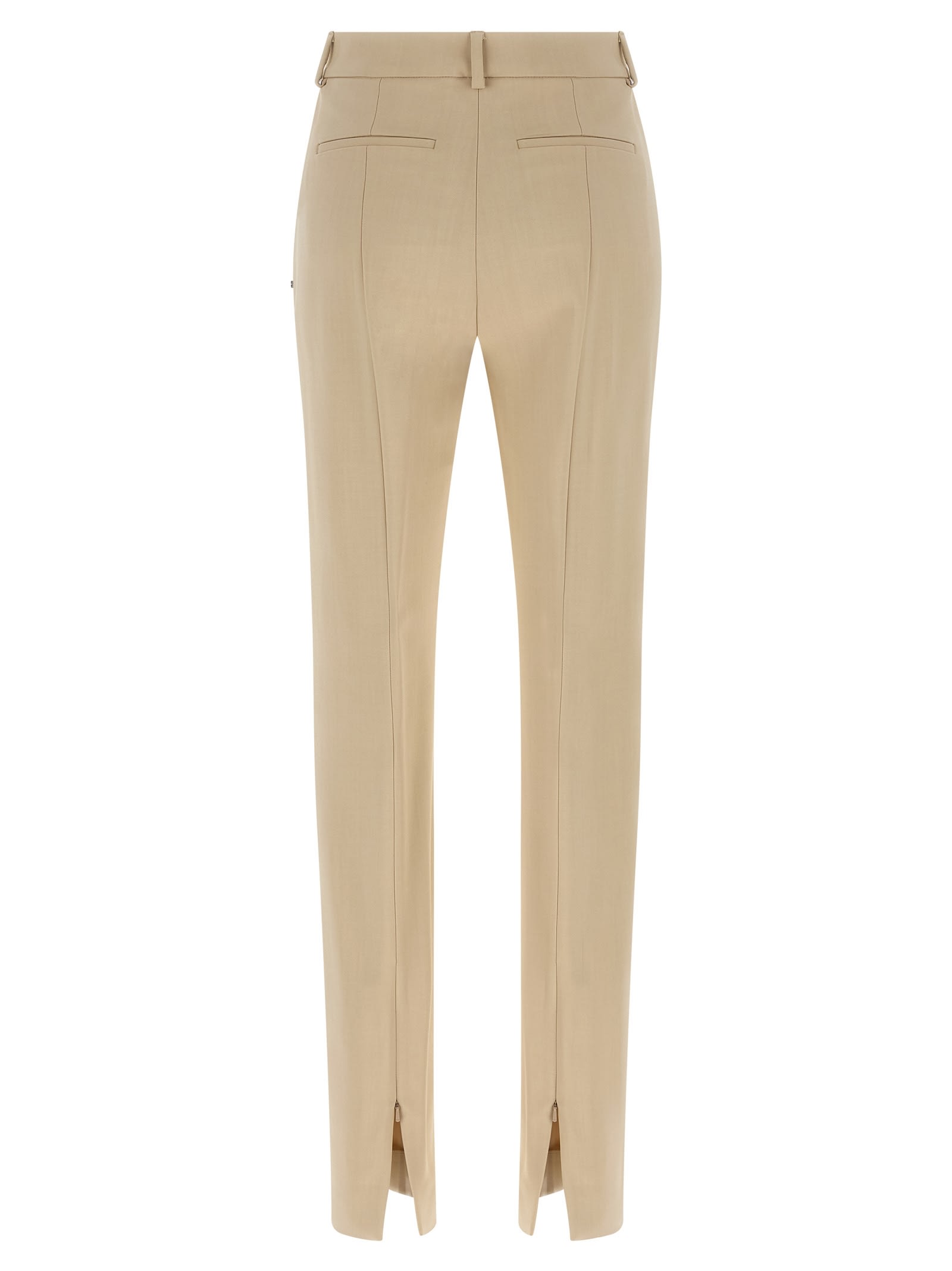 Sportmax Max Mara  Ivory Tailored Belt Loops Trousers In Neutral