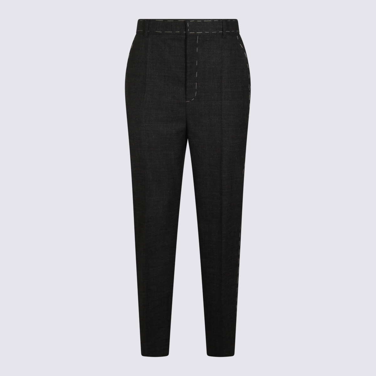Moschino Tailored Grey Trousers With High Waist In Gray