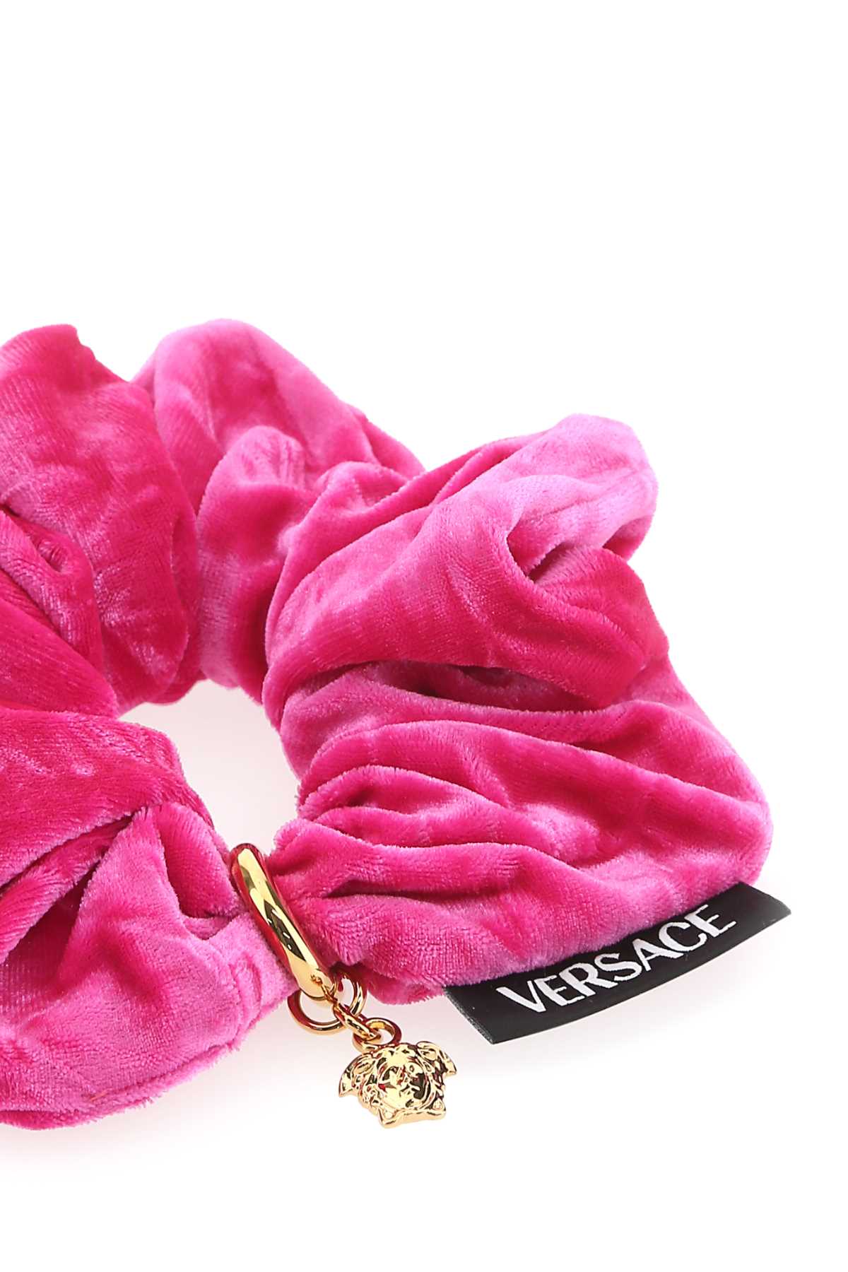 Versace Fuchsia Chenille Scrunchie In Glossypink