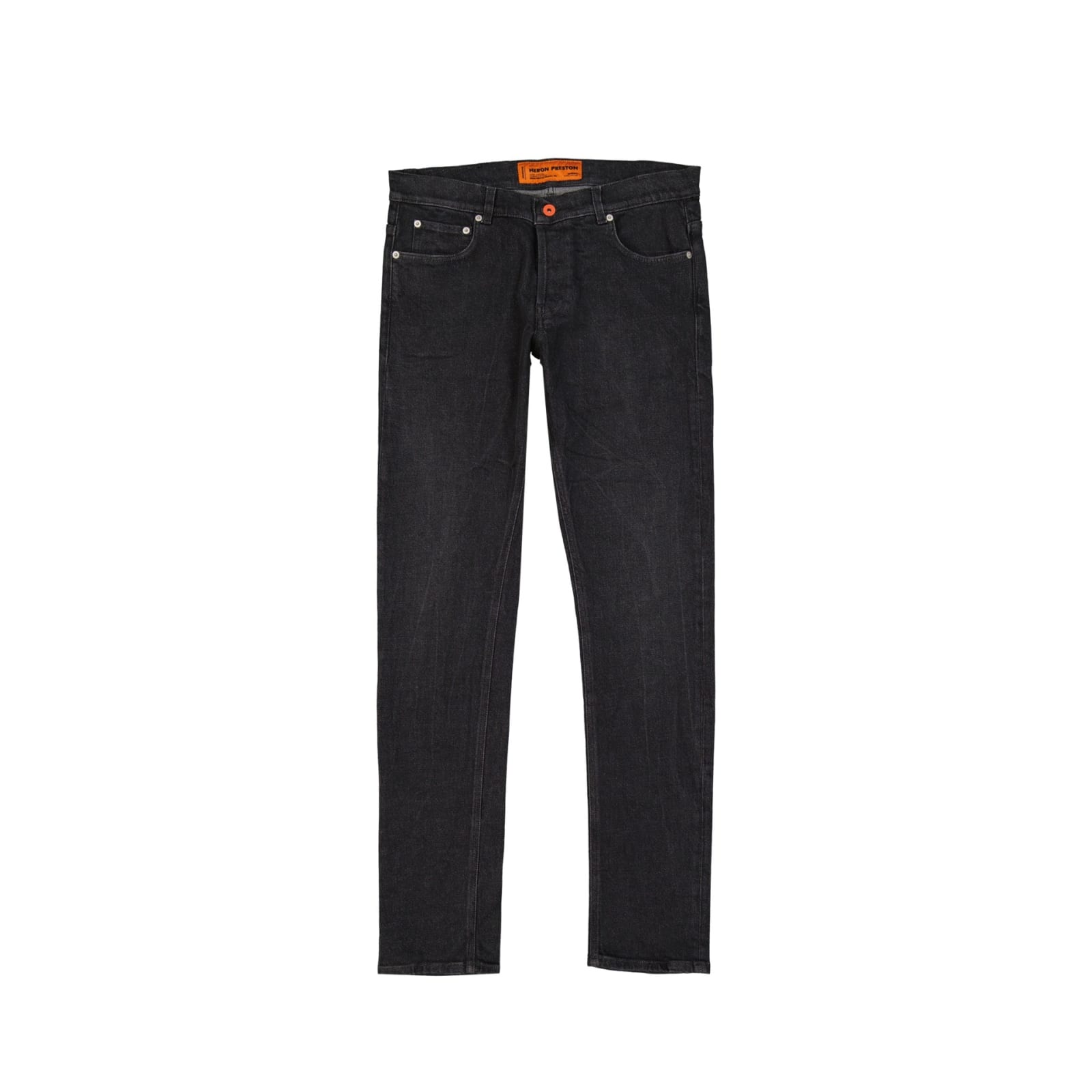 Heron Preston Cotton Denim Slim Jeans Men In Black