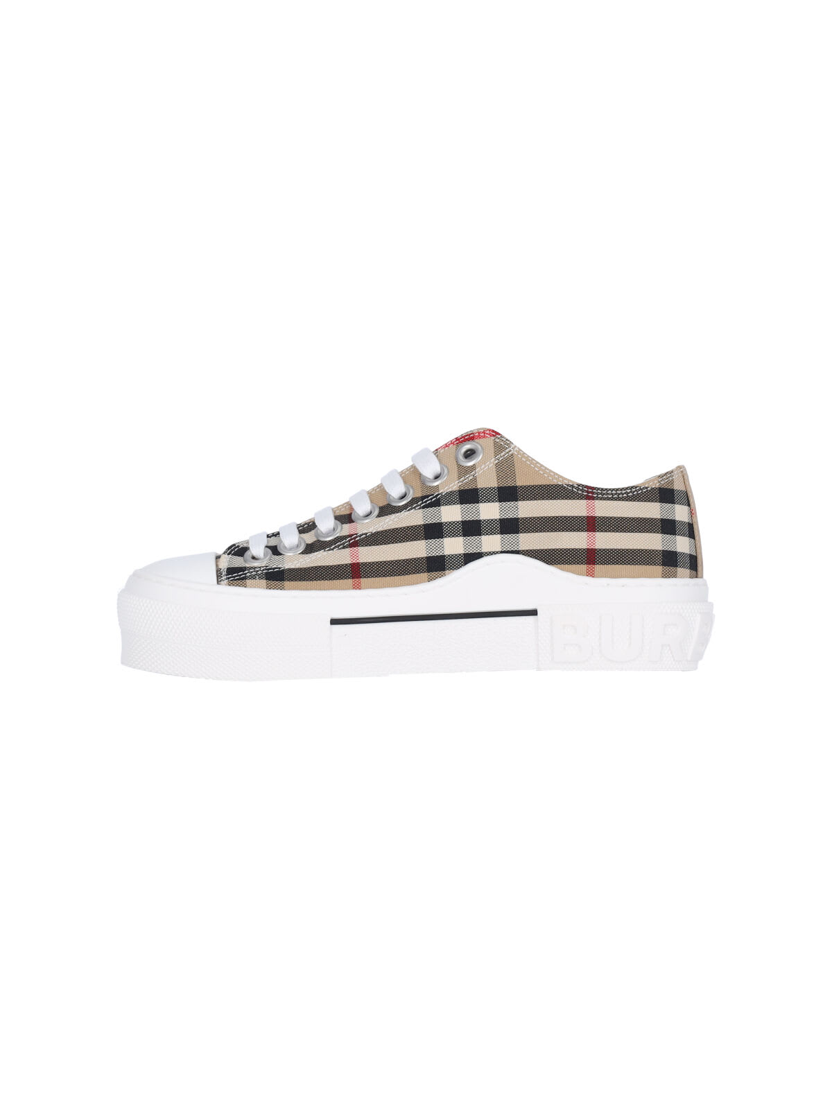 Burberry Tnr Jack Low Sneakers In Neutral