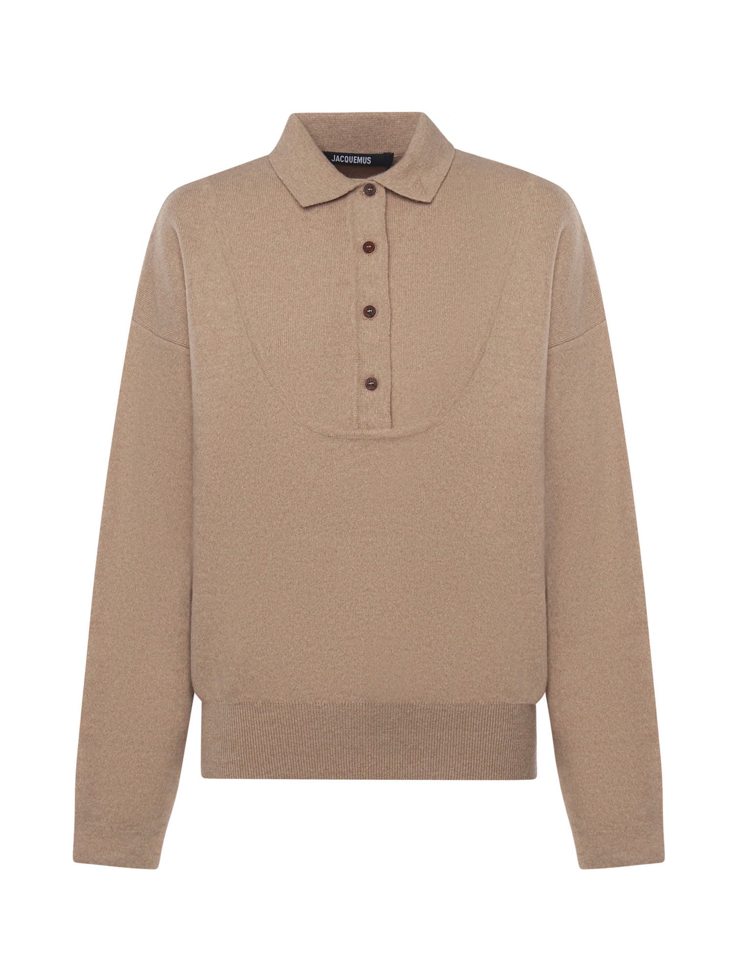 Jacquemus Polo Sweater La Maille Vareuse Pallone In Blue