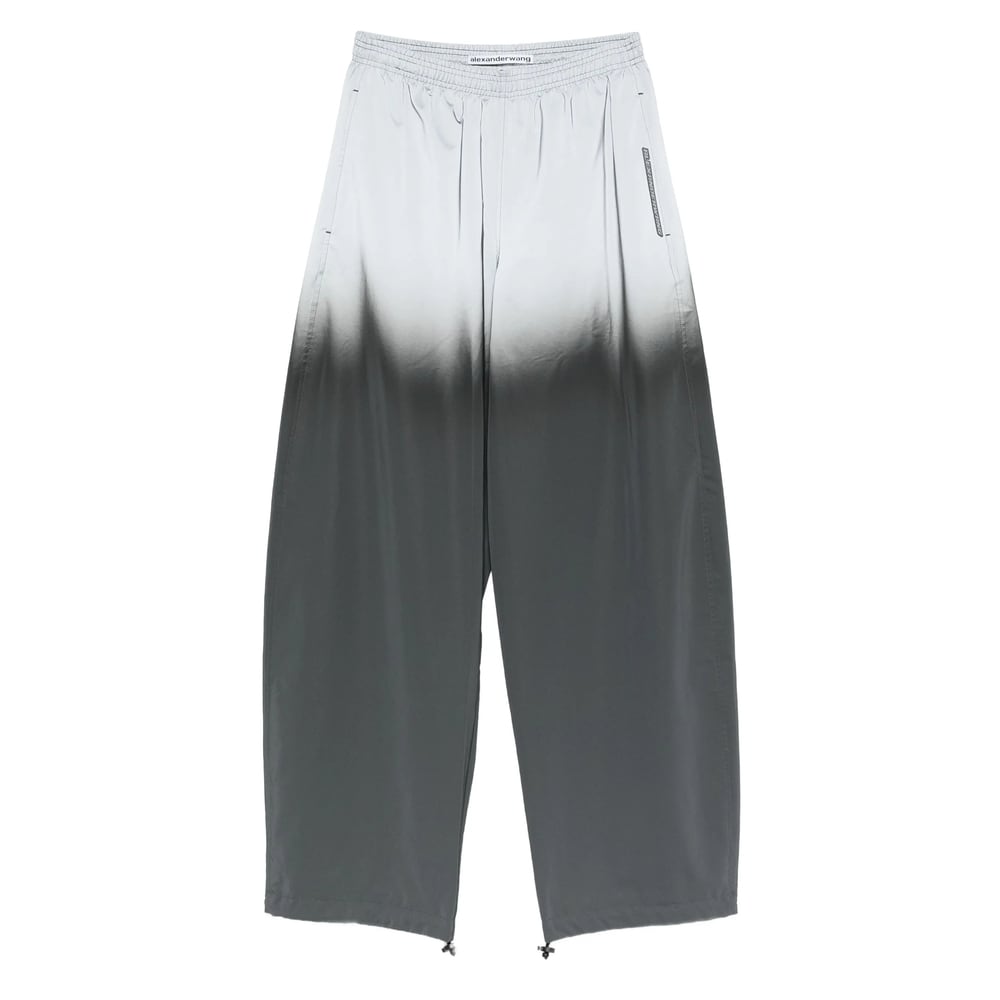 Alexander Wang Gradient Reflective Track Pants In Metallic