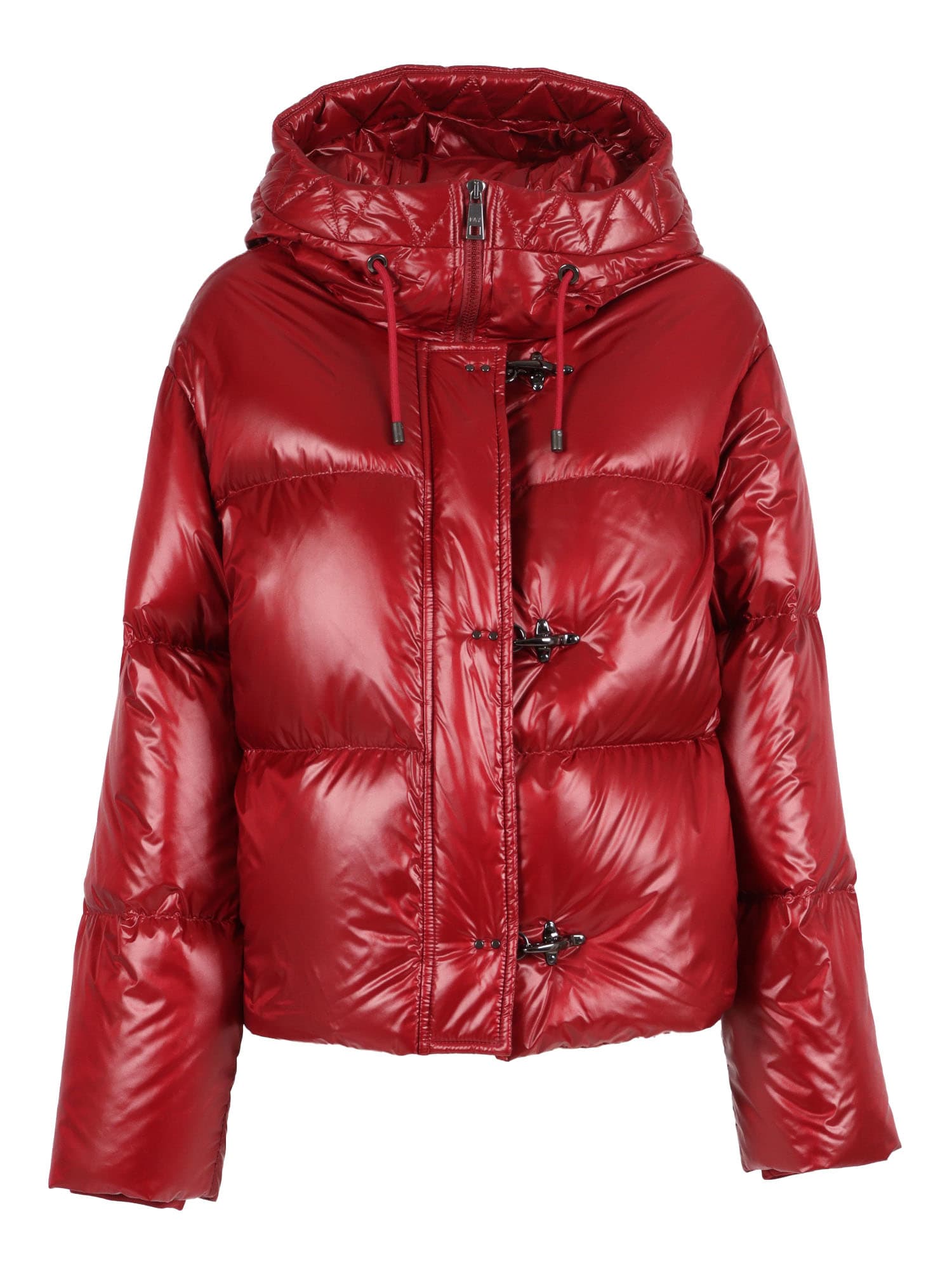 Fay Structured Fit Minimalist Jacket With Classic Silhouette In Red