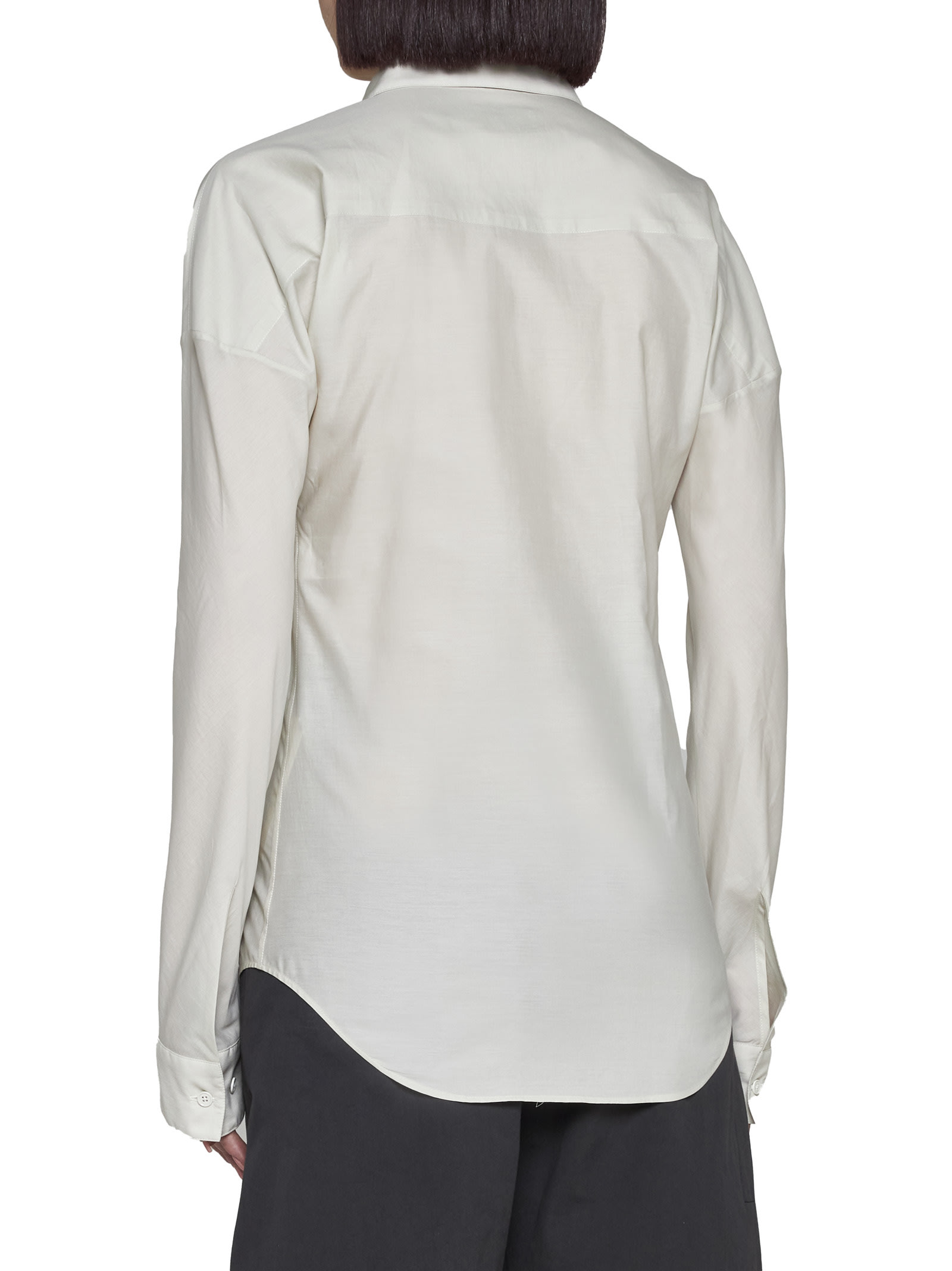 Shop Lemaire Shirt In Pale Mastic