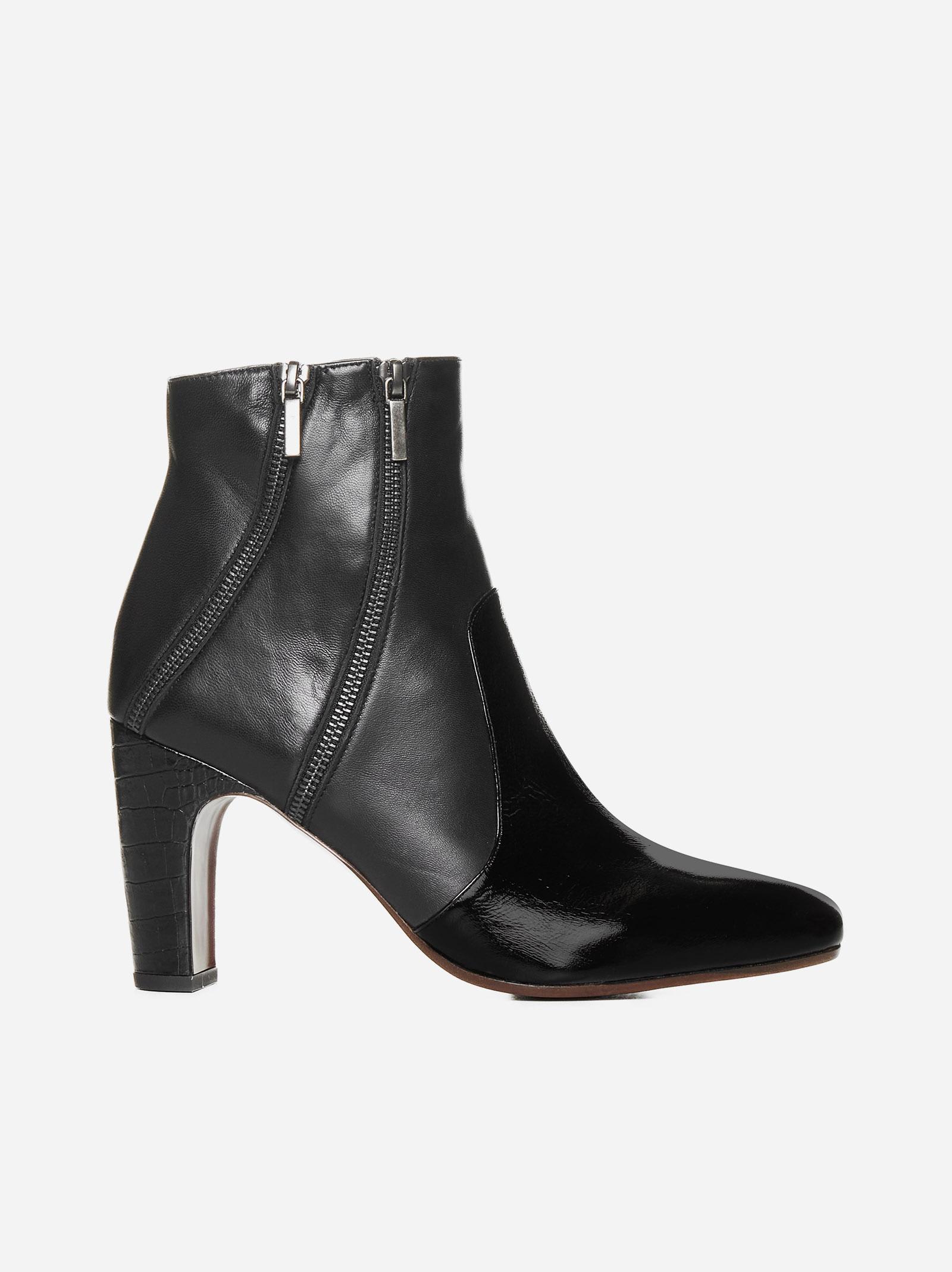 Shop Chie Mihara Ezapi Leather Ankle Boots In Black
