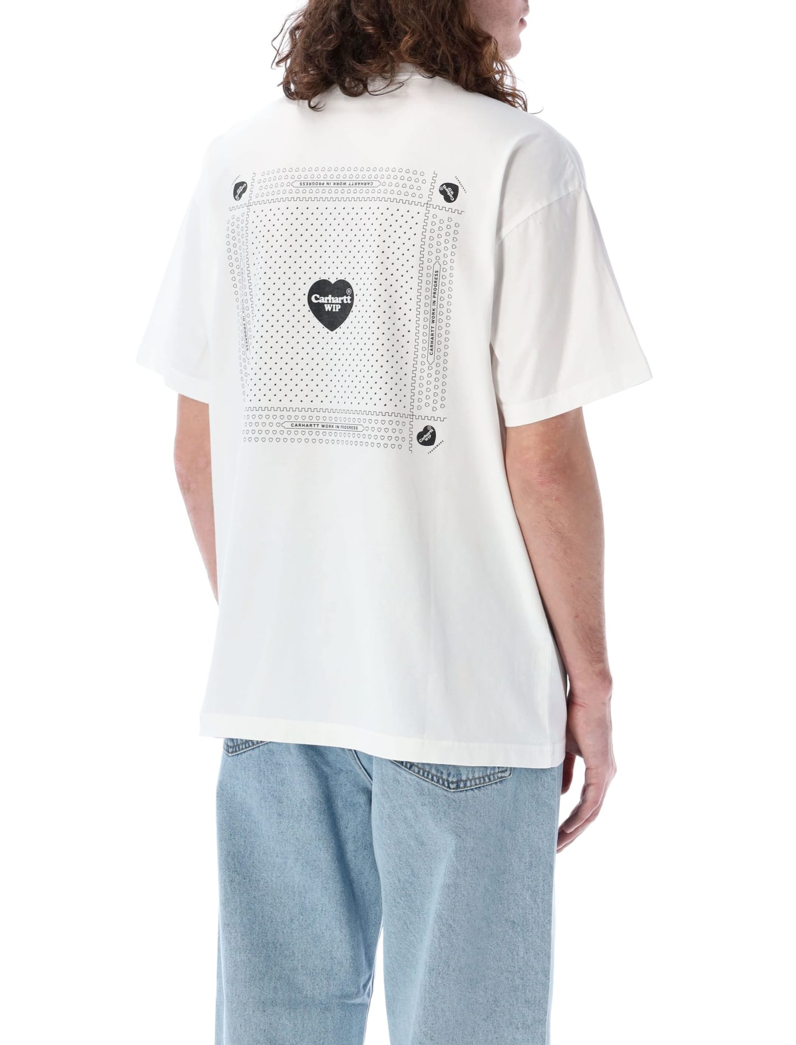 Shop Carhartt Heart Bandana T-shirt In White