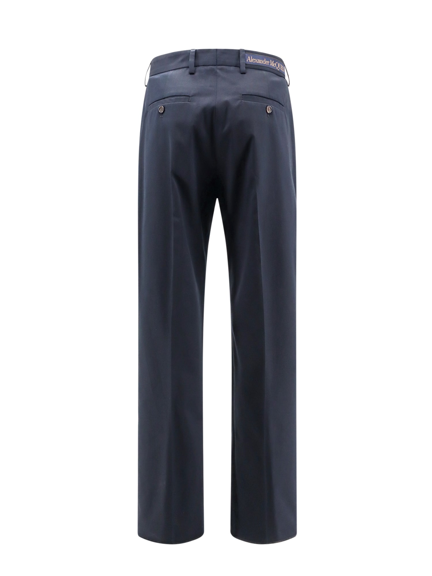 Shop Alexander Mcqueen Trouser In Blue