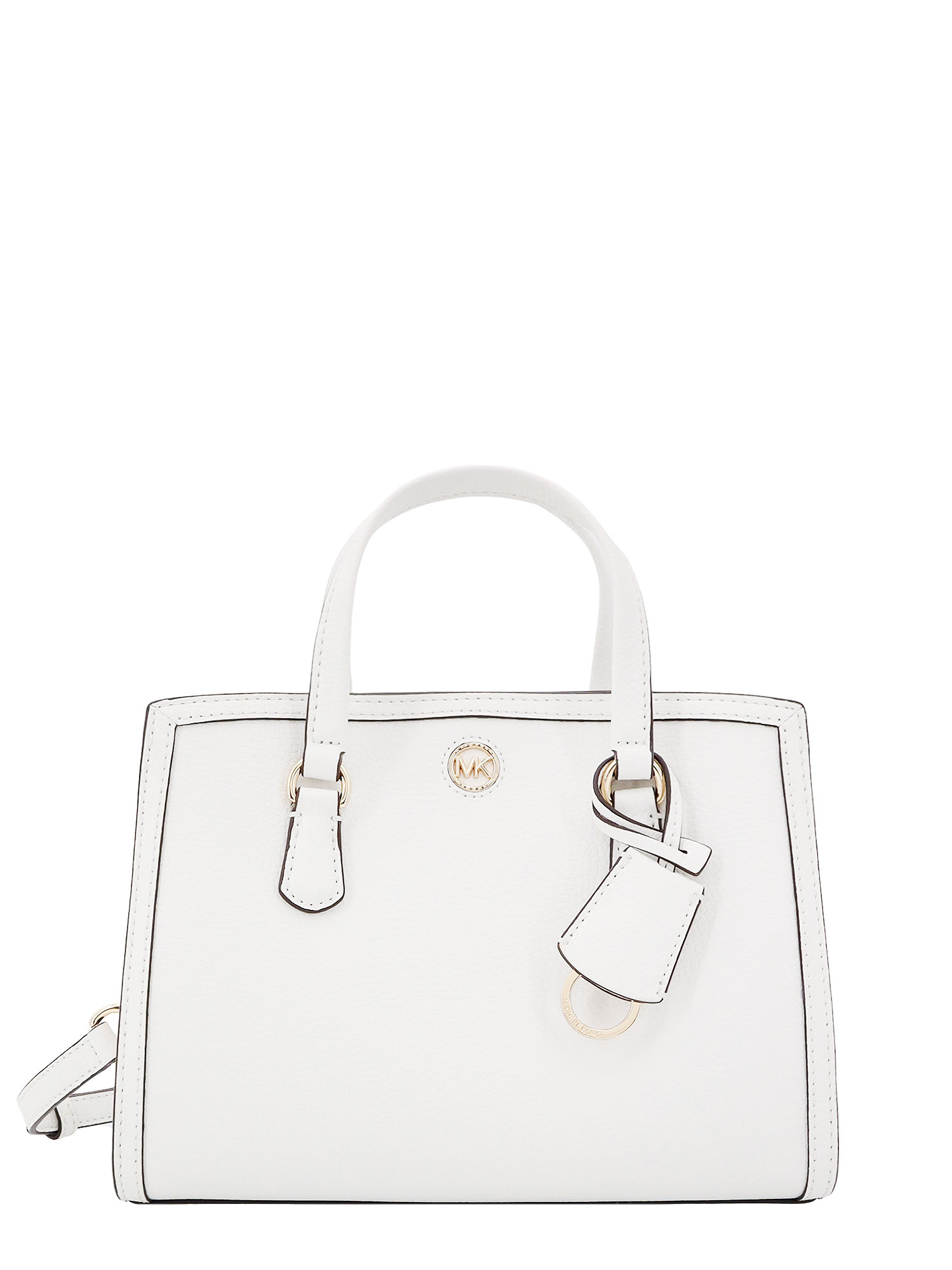 Shop Michael Kors Chantal Handbag In White