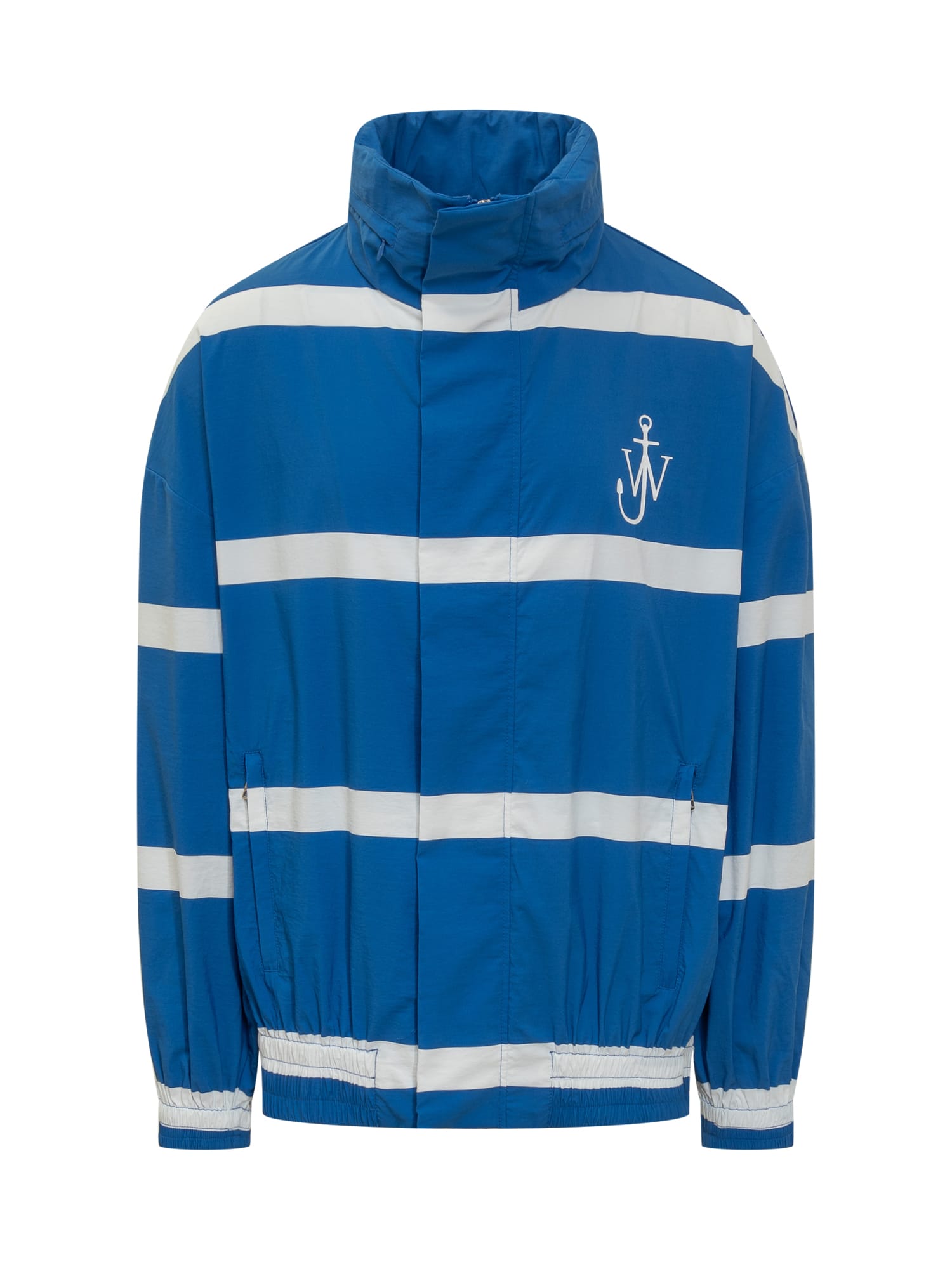 Shop Jw Anderson Jwa Anchor Jacket In Blue/white