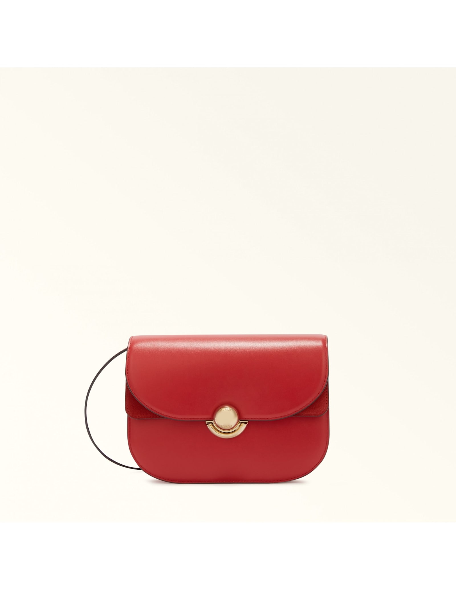 Sfera S Crossbody Bag In Leather Color Red