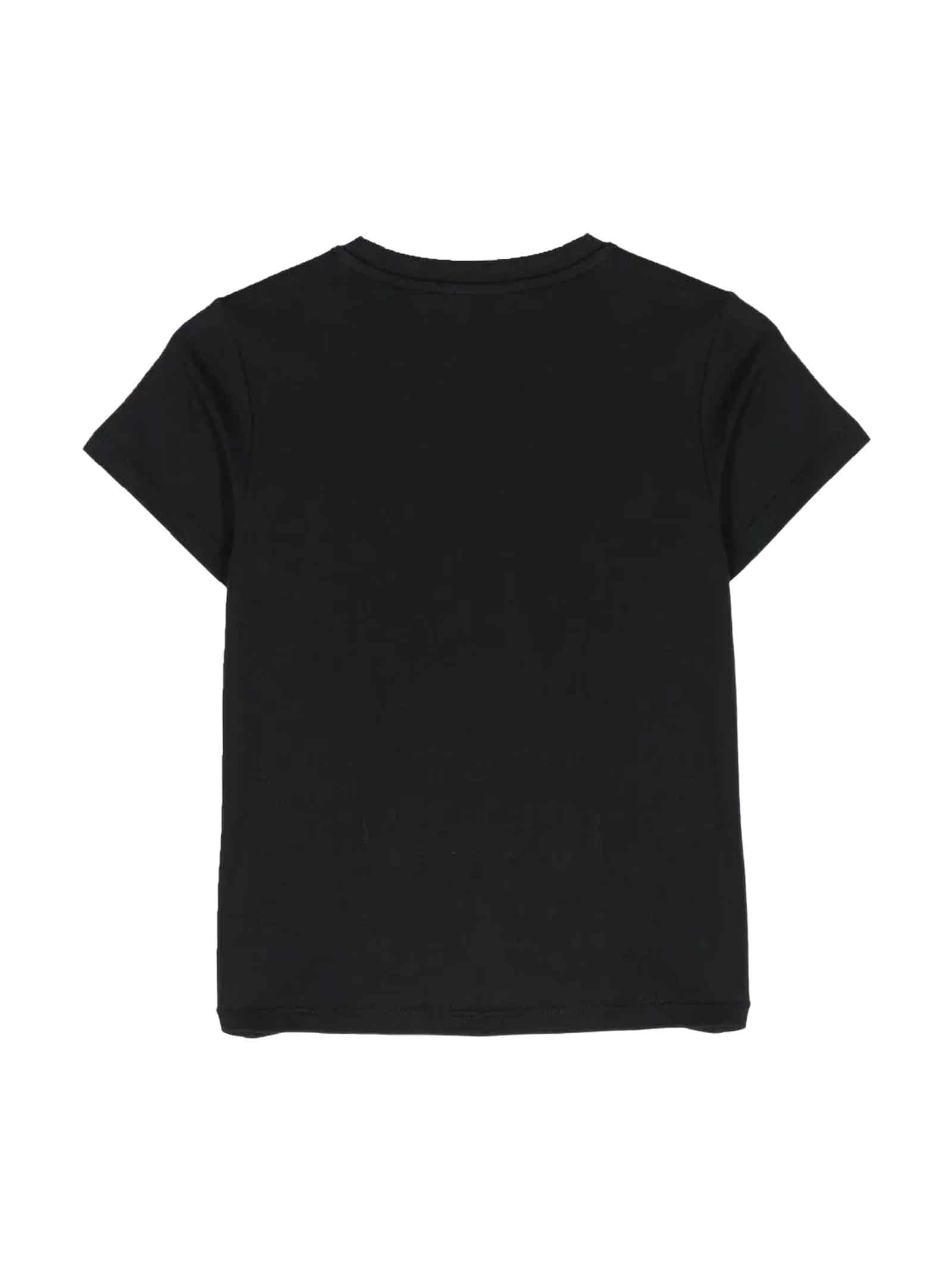 Shop Dkny Black T-shirt Girl In B Nero