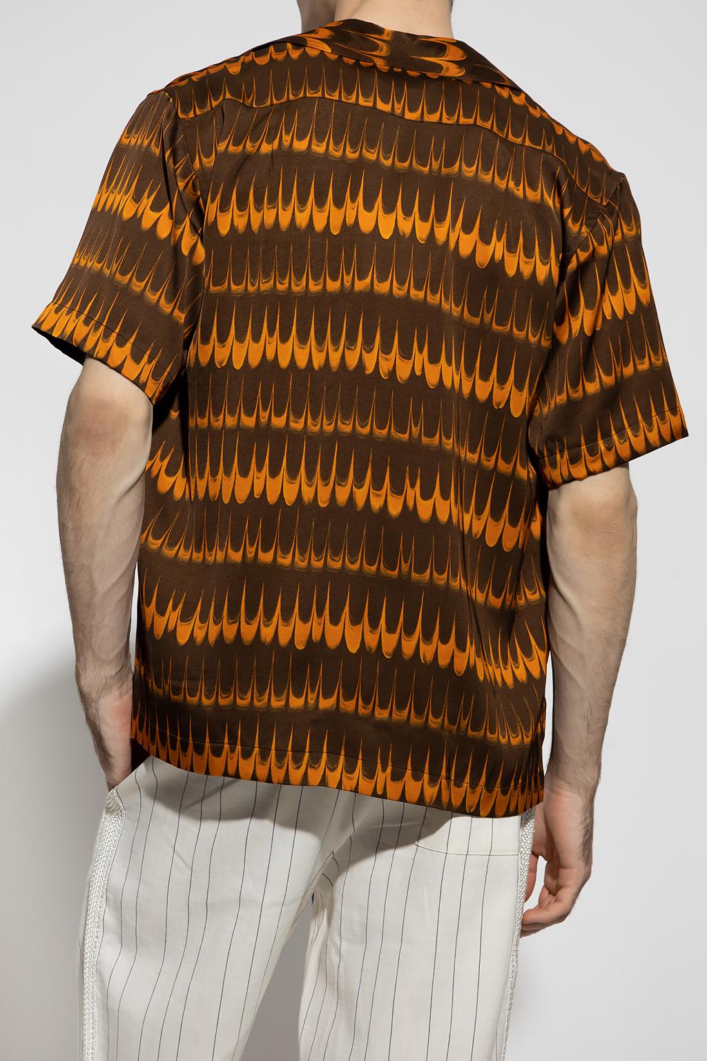 Shop Wales Bonner Rhythm Shirt In Orange