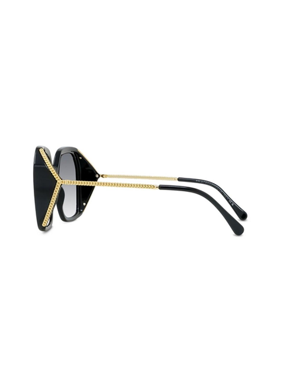 Shop Stella Mccartney Oversized Frame Sunglasses In 01b